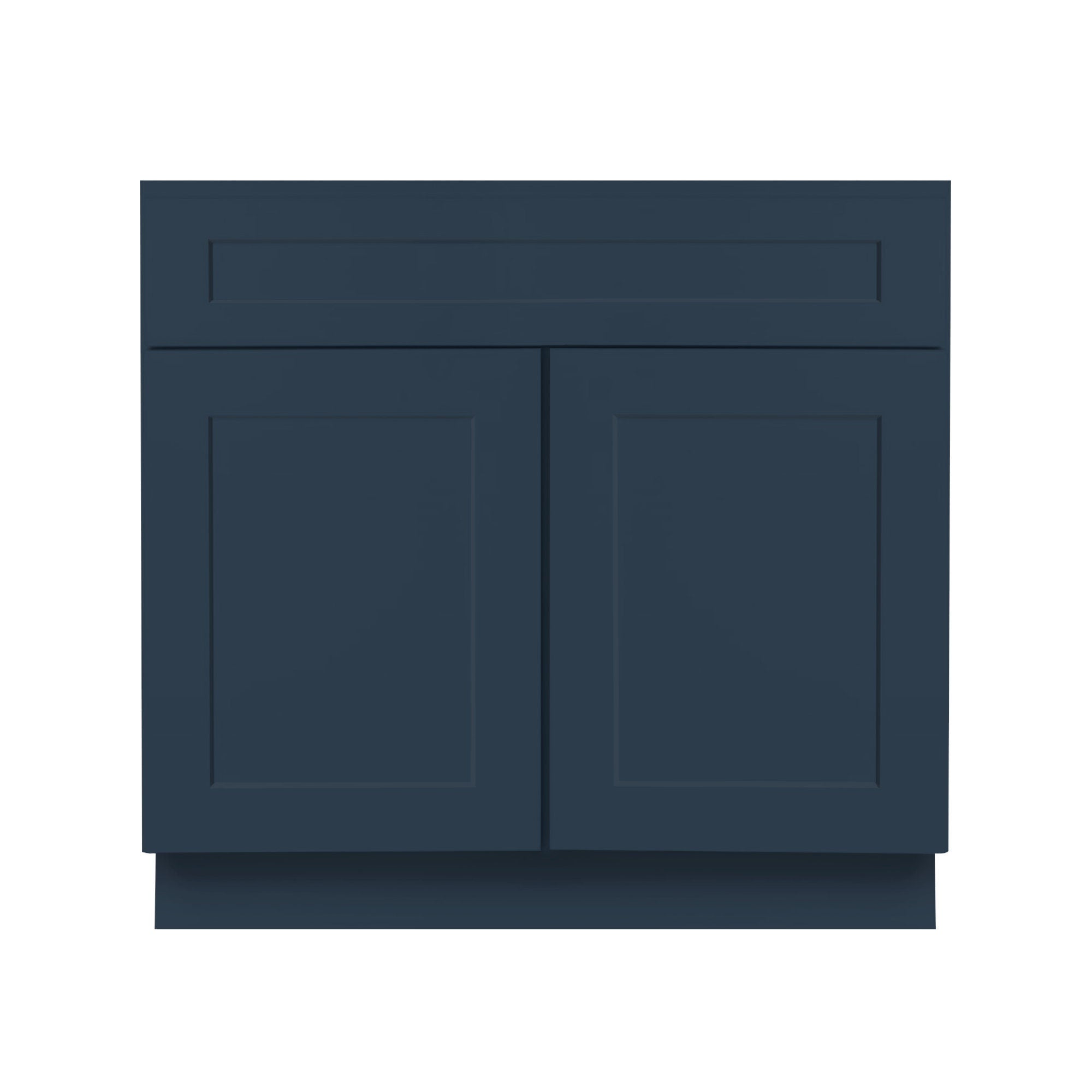 30 Inch Navy Blue Shaker Single Sink Bathroom Vanity