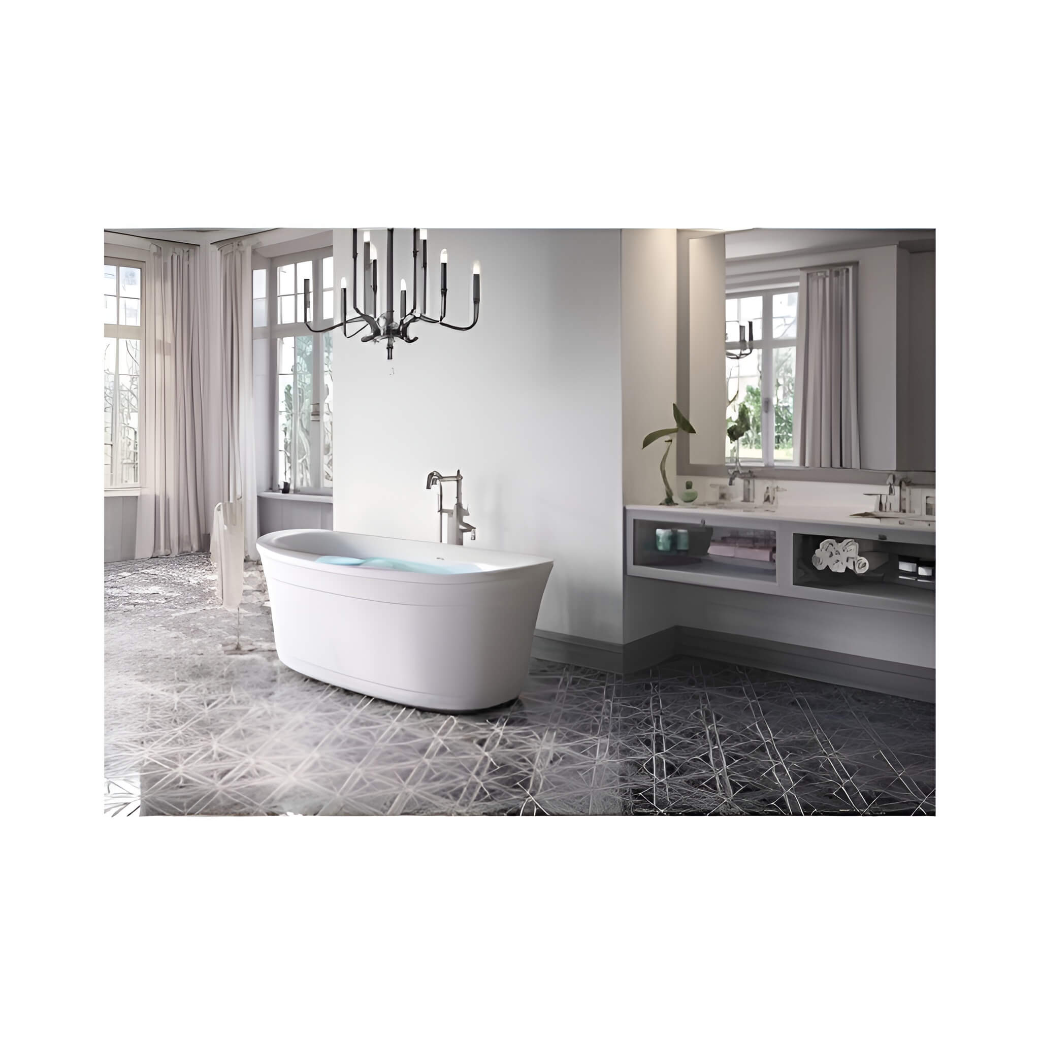 Jacuzzi Arga 67" Classic Swirlpool™ Whirlpool Bathtub [JAGF6735PCL6IPW/M] (SAK85401)