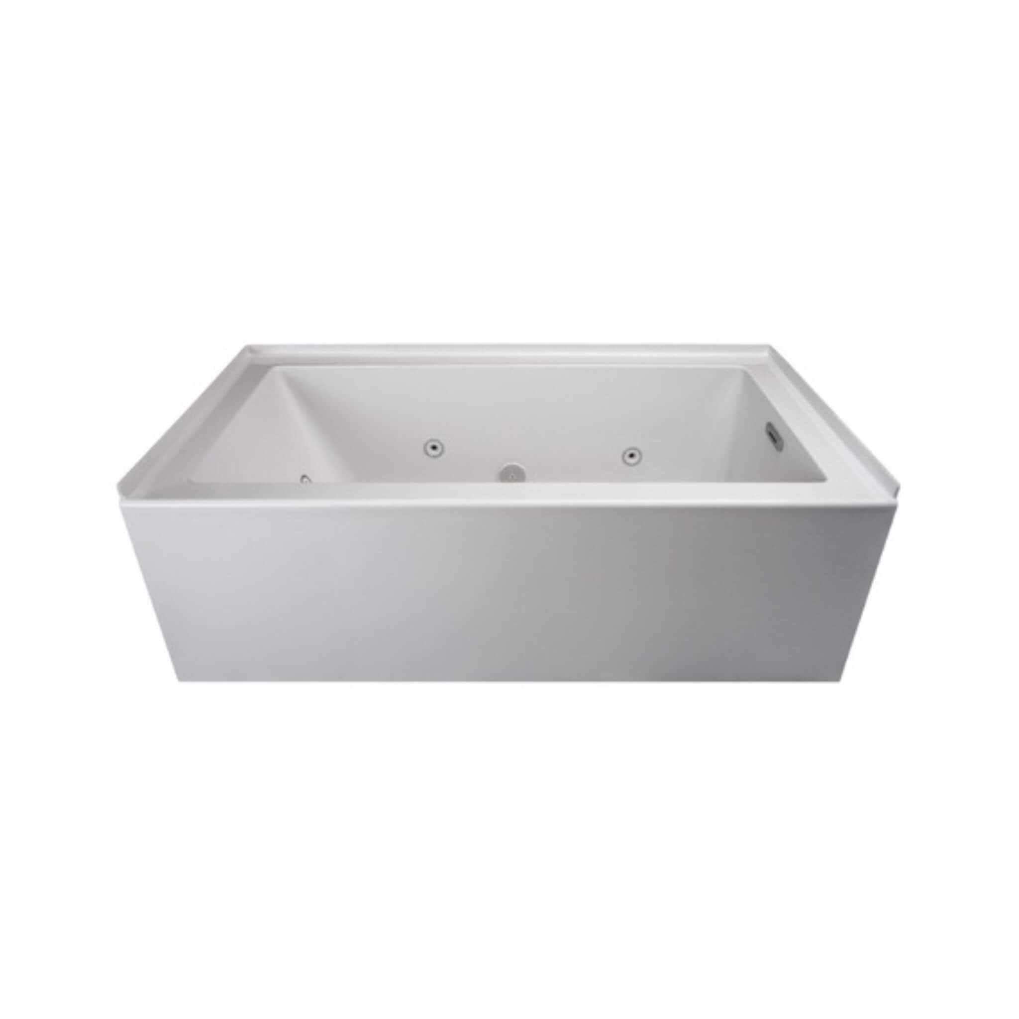 Jacuzzi Linea 60" Acrylic Whirlpool Bathtub With Air And Water Therapy System [JLNS6032WLR2XXWW] (SAK53620)