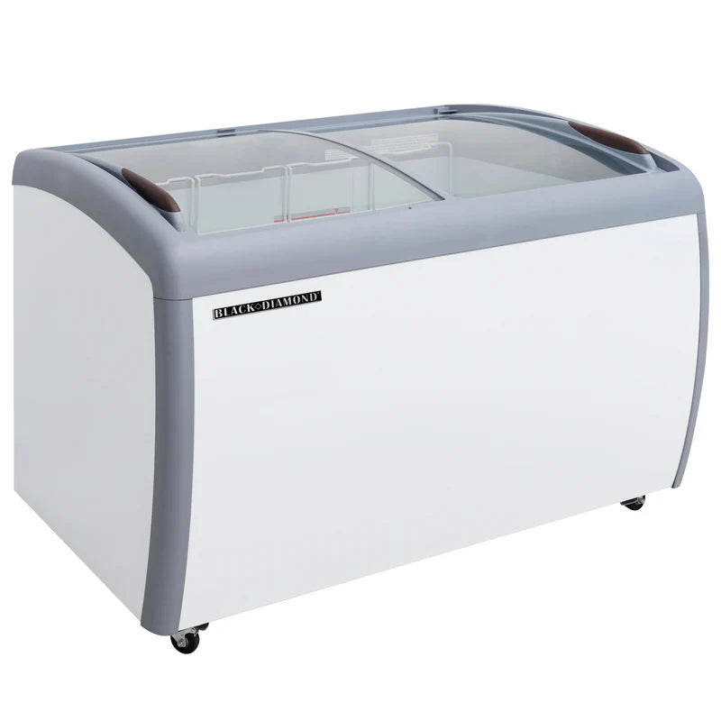 Black Diamond Chest Freezer, Two Glass Doors, 9.2 cu ft, in White