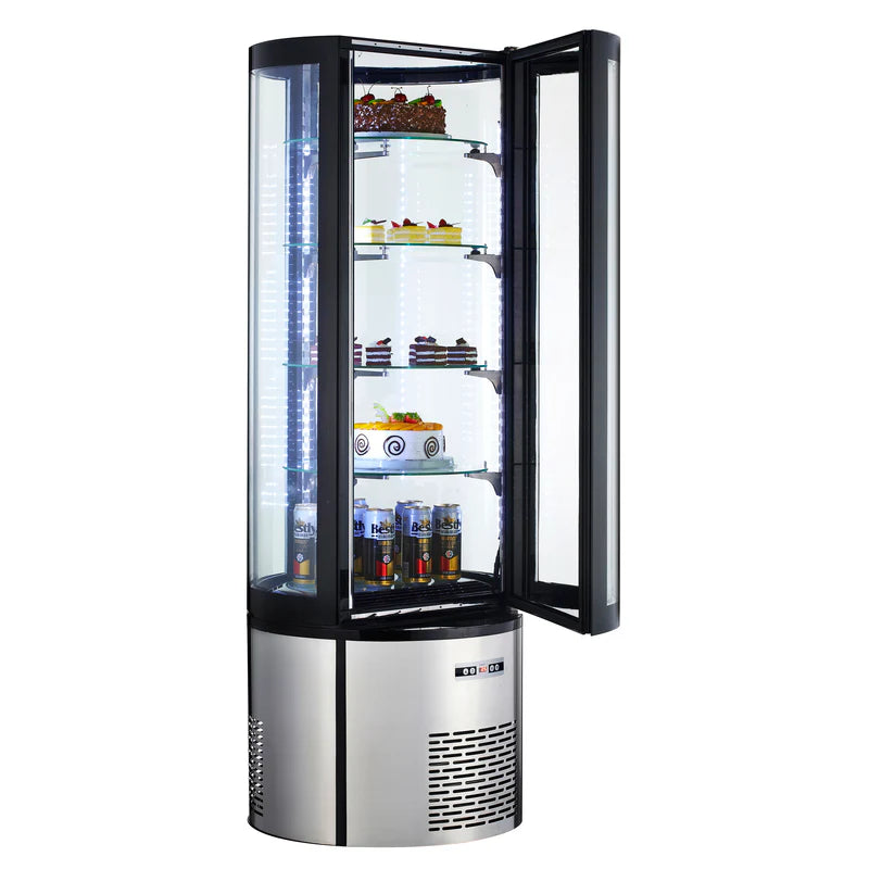 Black Diamond Standing Refrigerated Cake Display, Single Glass Door, 12.7 cu ft, in Stainless Steel