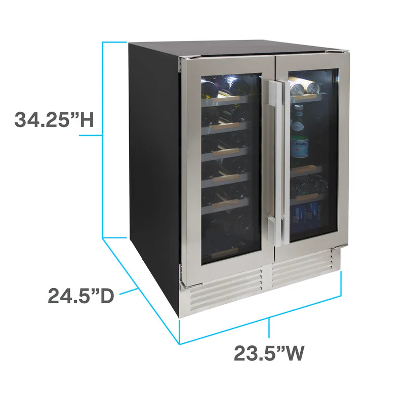 Avanti ELITE Side by Side Wine and Beverage Cooler