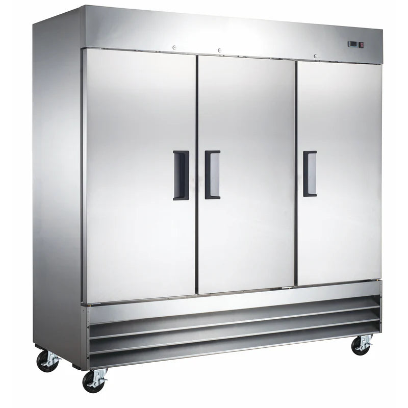 Grista Reach-In Freezer, Triple Solid Doors, 72.1 cu ft, in Stainless Steel