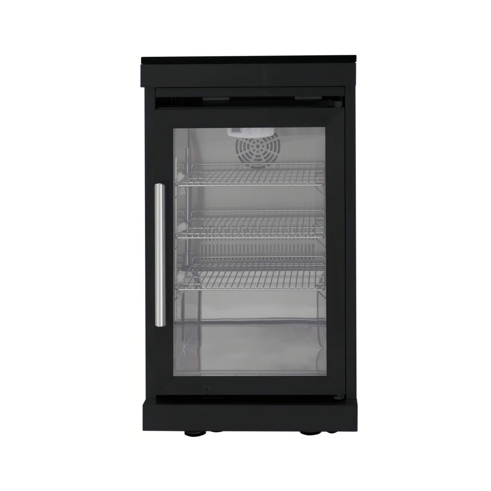 Large Black Stainless Steel Single-Door Fridge For Outdoor Kitchen Islands (SAK15296)