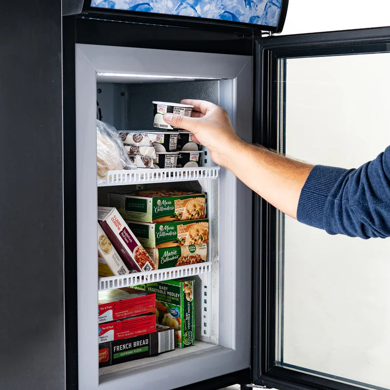 Black Diamond Countertop Display Freezer, Single Glass Door, 1.4 cu ft, in Black