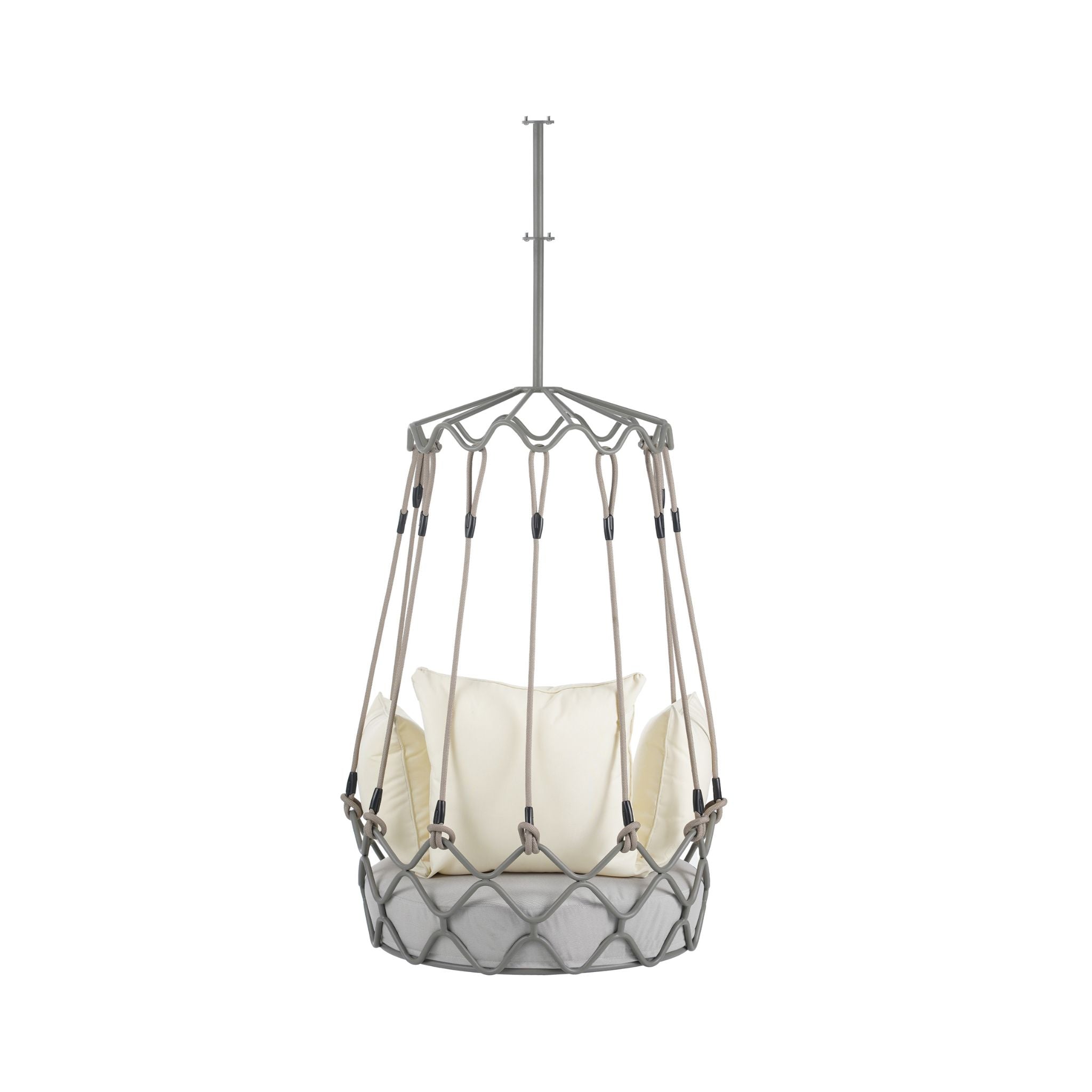 Alora Luxury Outdoor Hanging Basket Porch Swing Chair With UV Resistant Cushions (SAK95678)