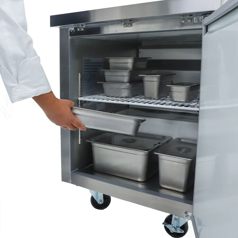 Grista Undercounter Freezer, Single Solid Door, 6.3 cu ft Capacity, in Stainless Steel
