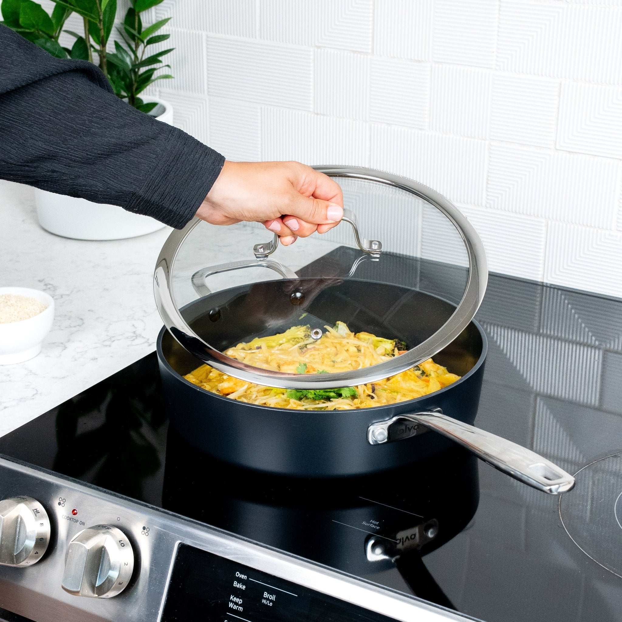 Maestro Sauté Pan with Lid — 4-QT. Nonstick
