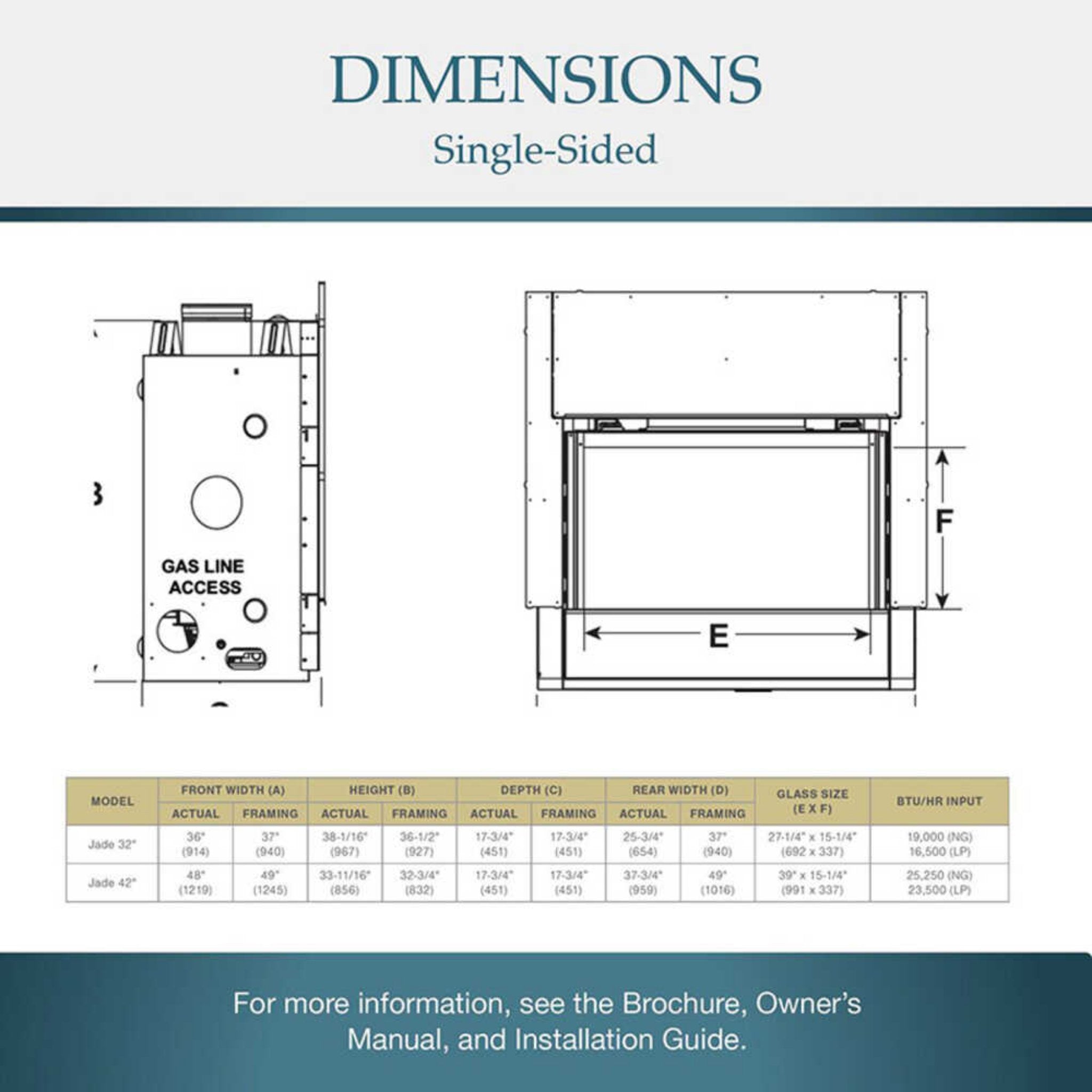 Majestic Jade 42" Direct Vent Fireplace [JADE42IL/IN-B] (SAK15926)