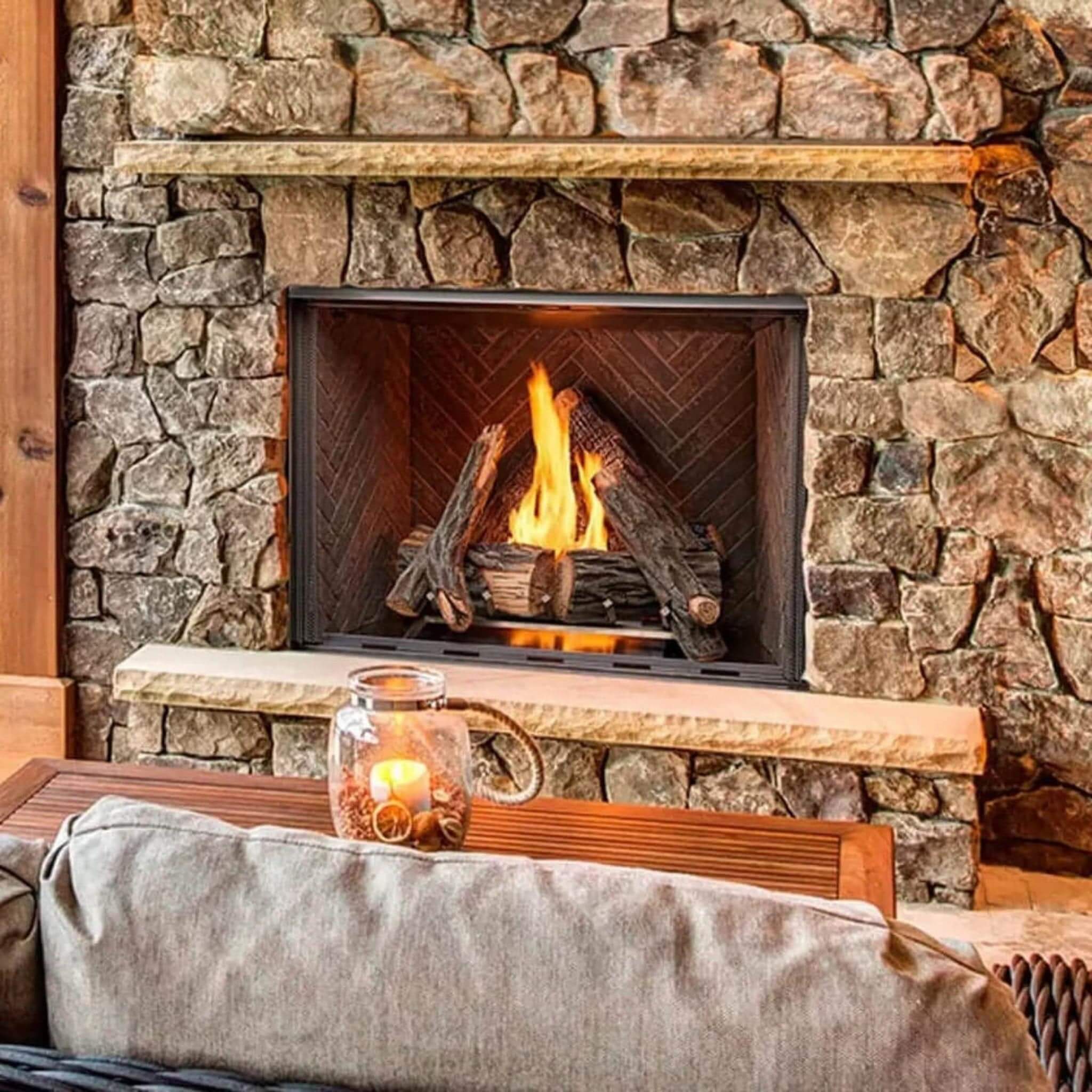 Majestic Courtyard 55K BTU 42" Traditional Outdoor Gas Fireplace With Stacked Concrete Refractory [ODCOUG-42TS] (SAK75312)