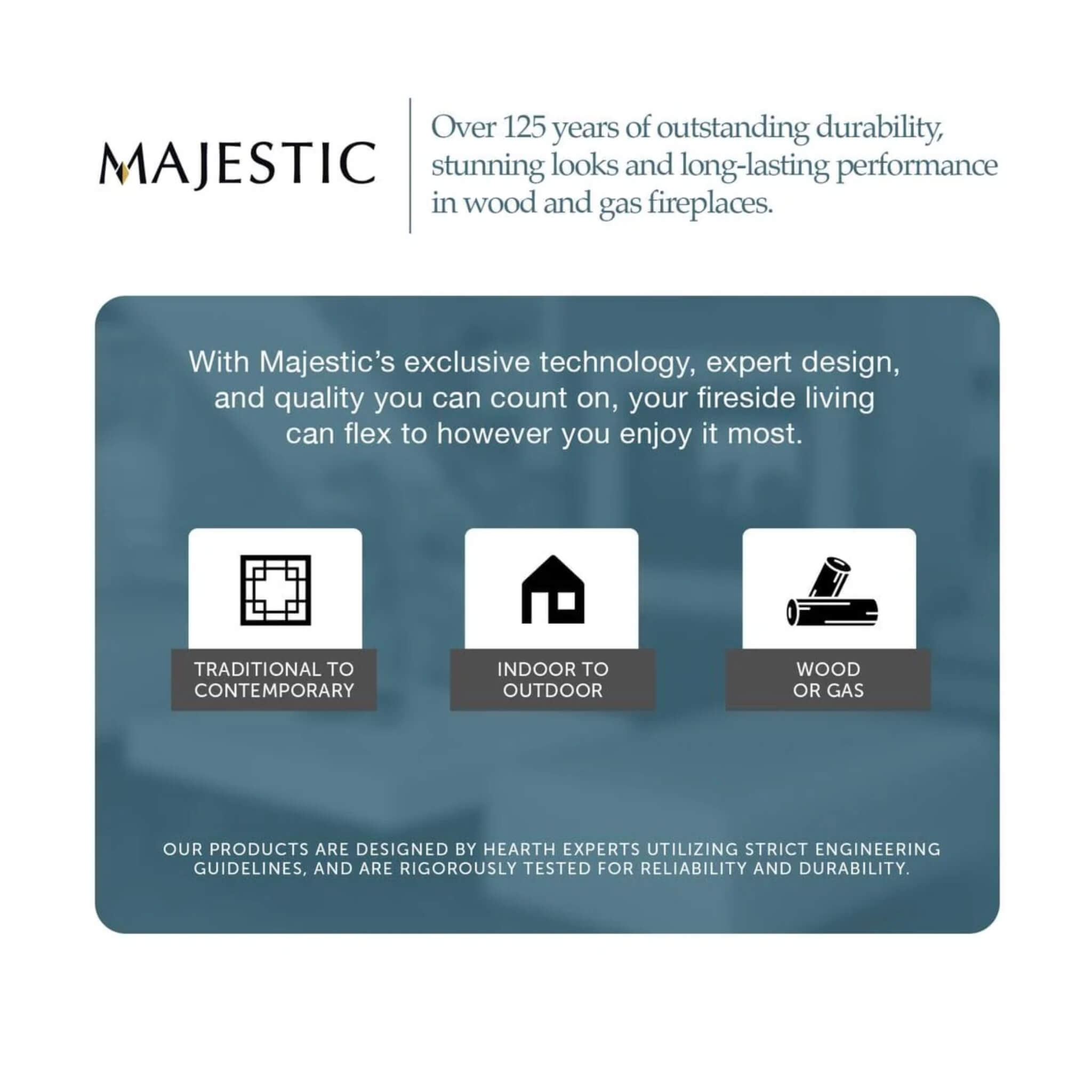 Majestic Courtyard 55K BTU 36" Traditional Outdoor Gas Fireplace (No Refractory) [ODCOUG-36NR] (SAK74218)