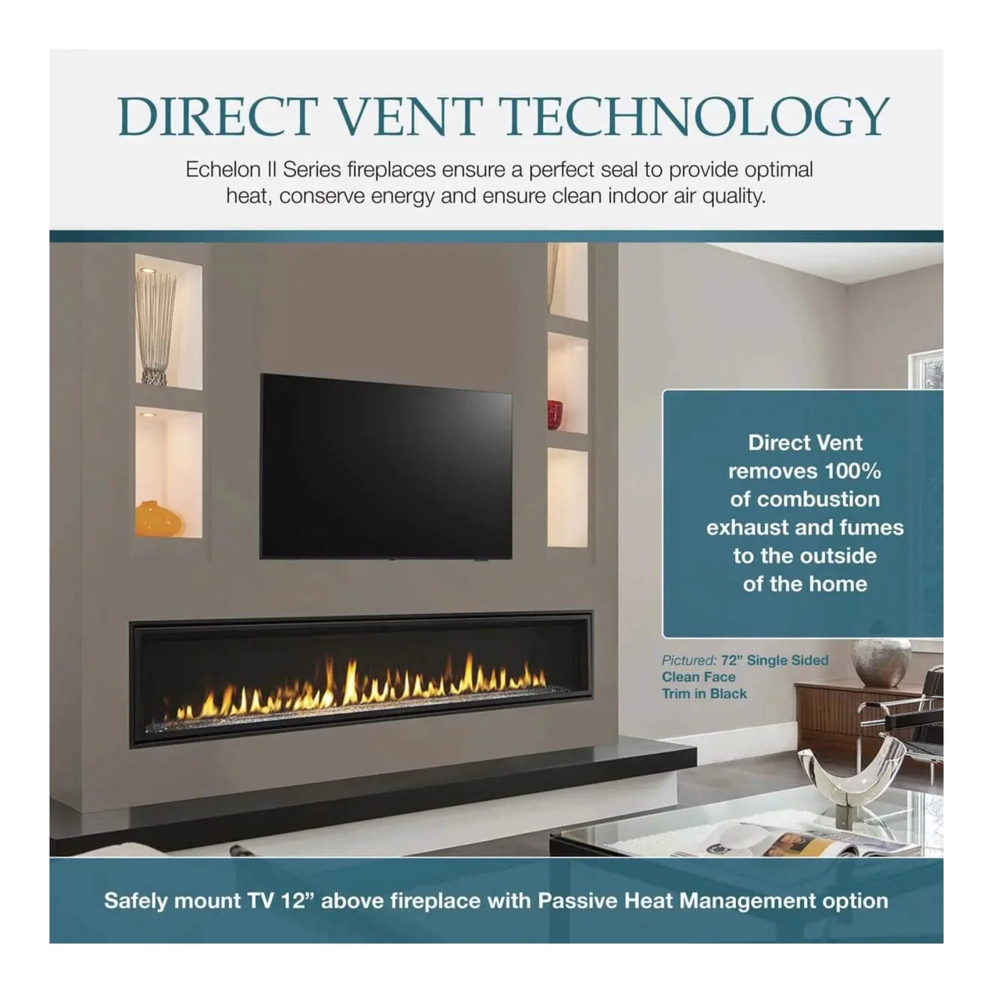 Majestic Echelon II 48" See-Through Direct Vent Fireplace [ECHEL48STIN-C] (SAK69284)