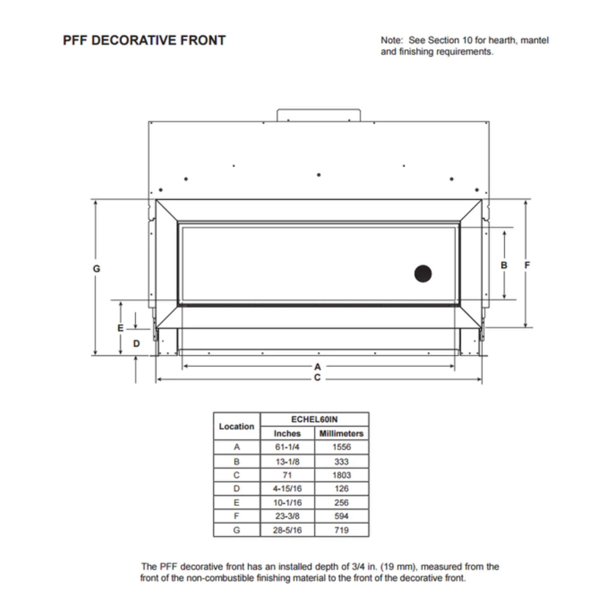 Majestic Echelon II 60" Linear Direct Vent Fireplace [ECHEL60IN-C] (SAK57214)