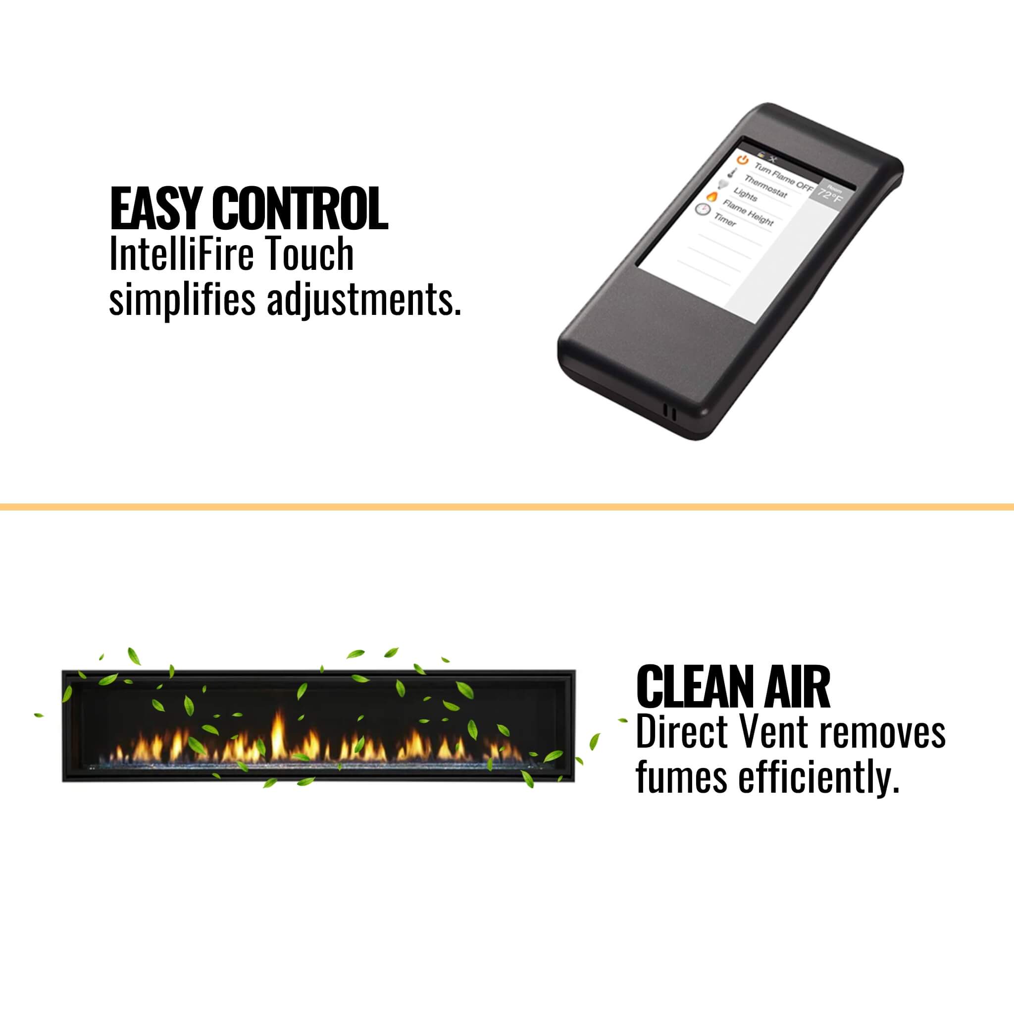 Majestic Echelon II 60" Linear Direct Vent Fireplace [ECHEL60IN-C] (SAK57214)