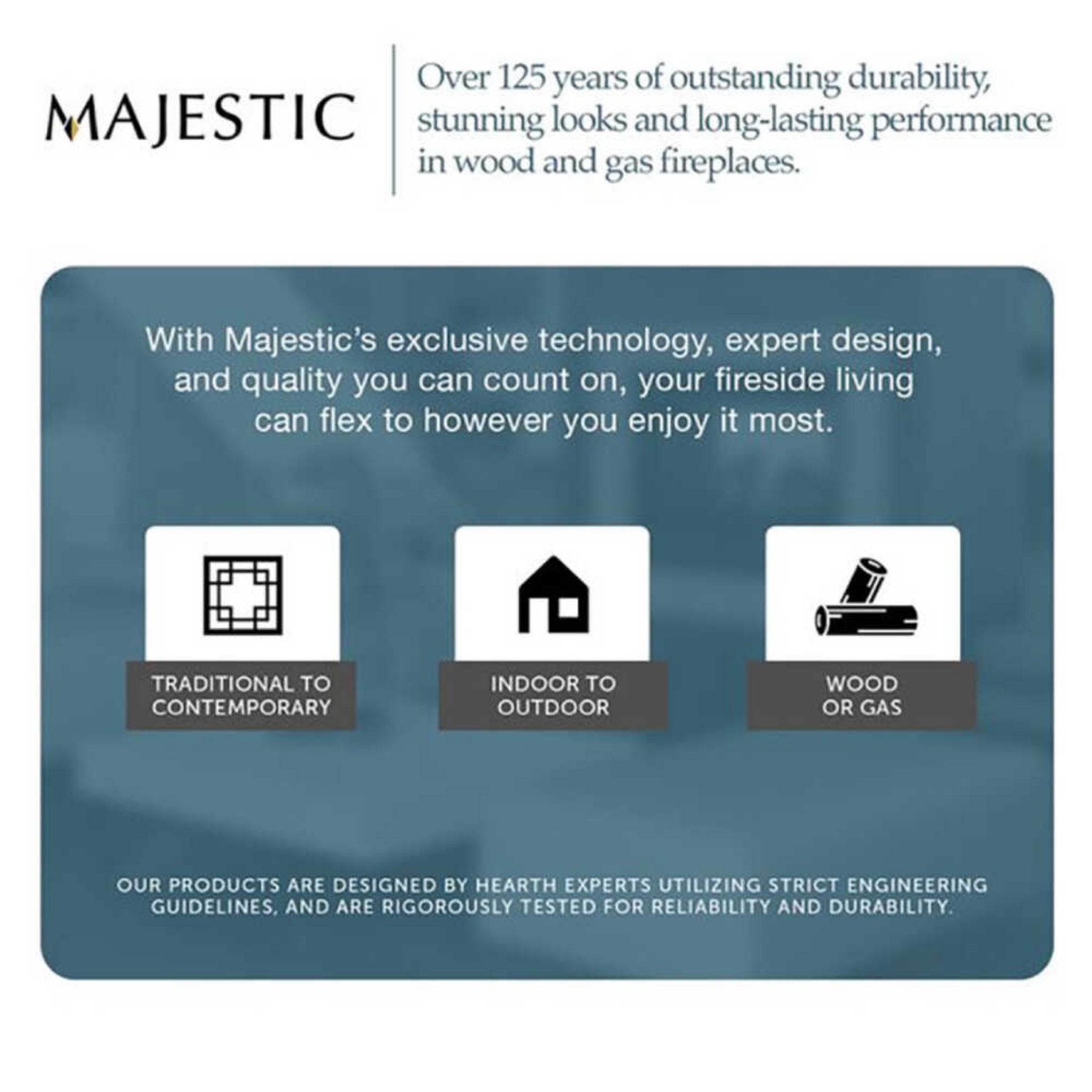 Majestic Meridian 36" Platinum Natural Gas Fireplace [MER36PN] (SAK43751)