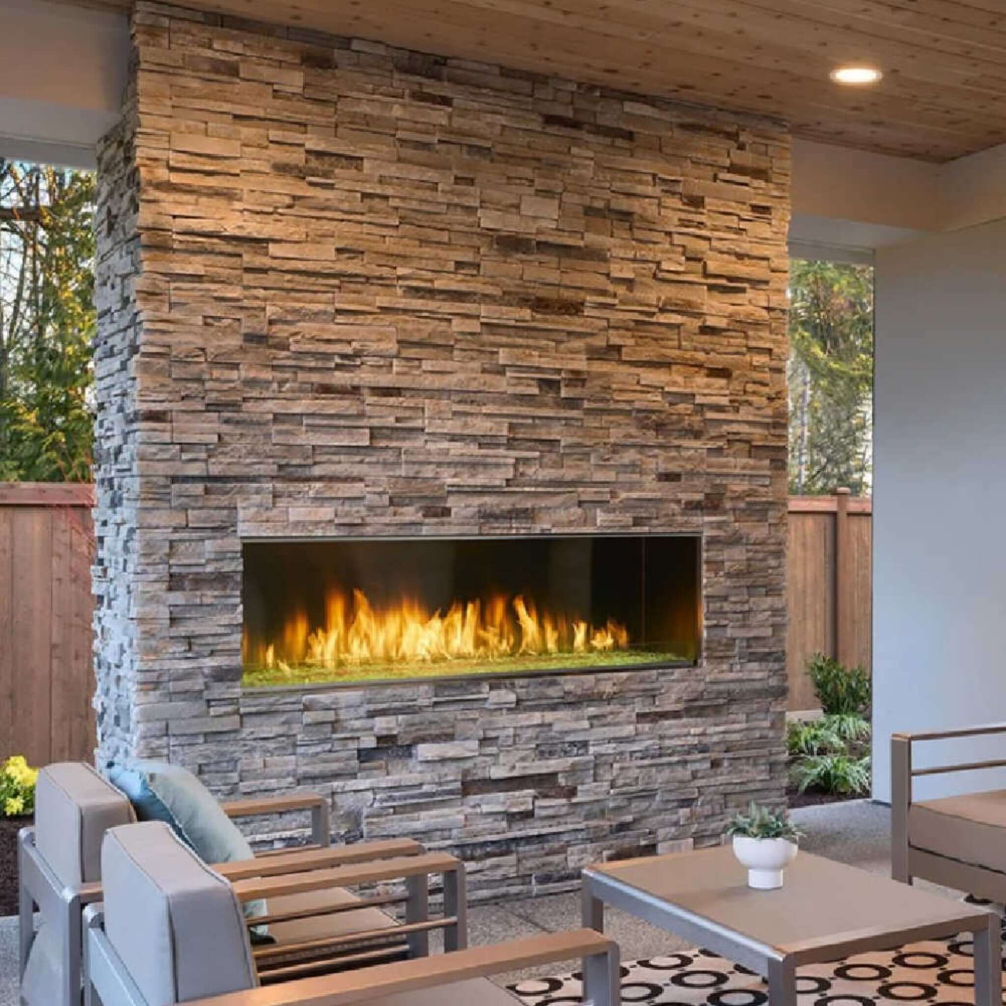 Majestic Lanai 48" Single Sided Linear Outdoor Gas Fireplace [ODLANAIG-48] (SAK95127)