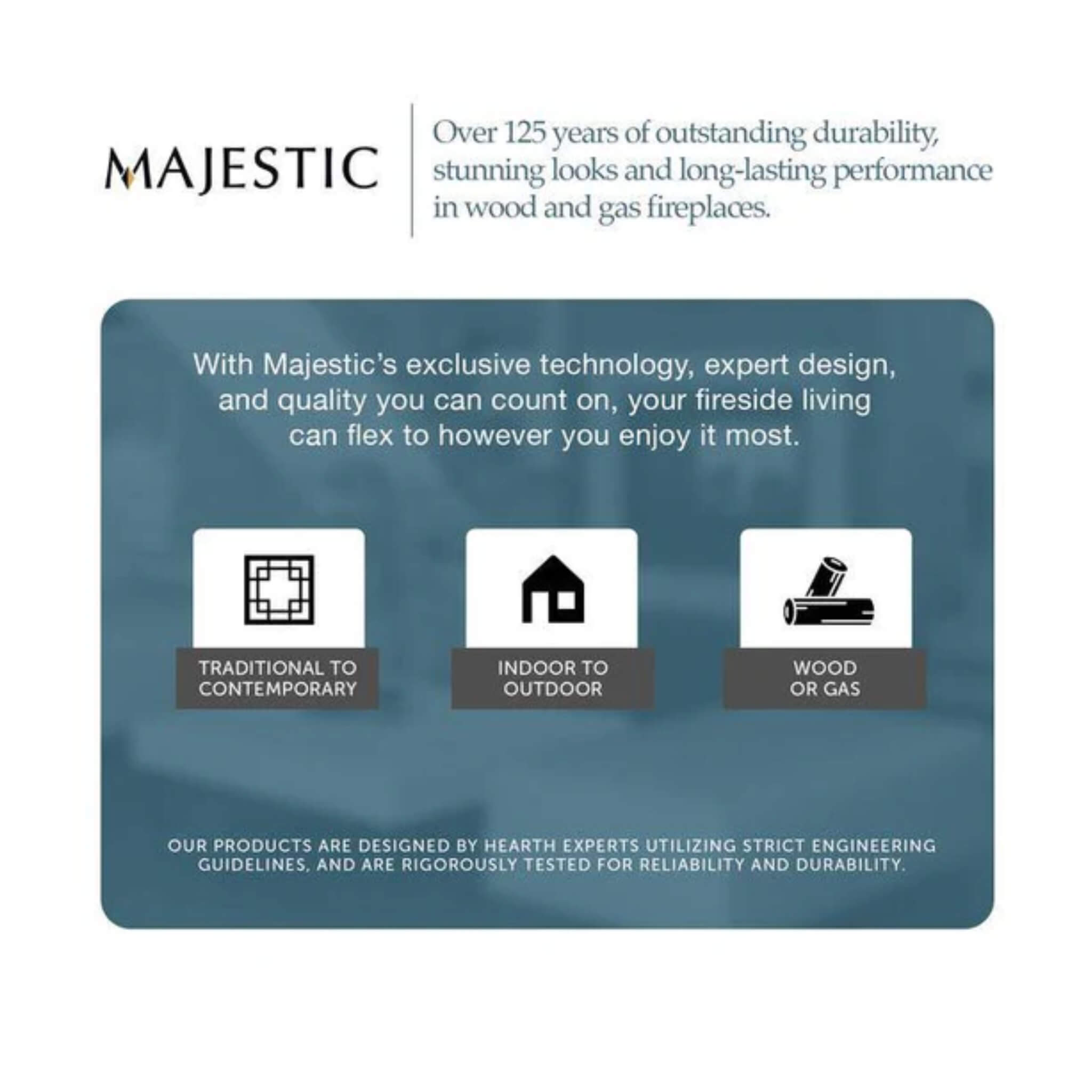 Majestic Lanai 48" Single Sided Linear Outdoor Gas Fireplace [ODLANAIG-48] (SAK95127)