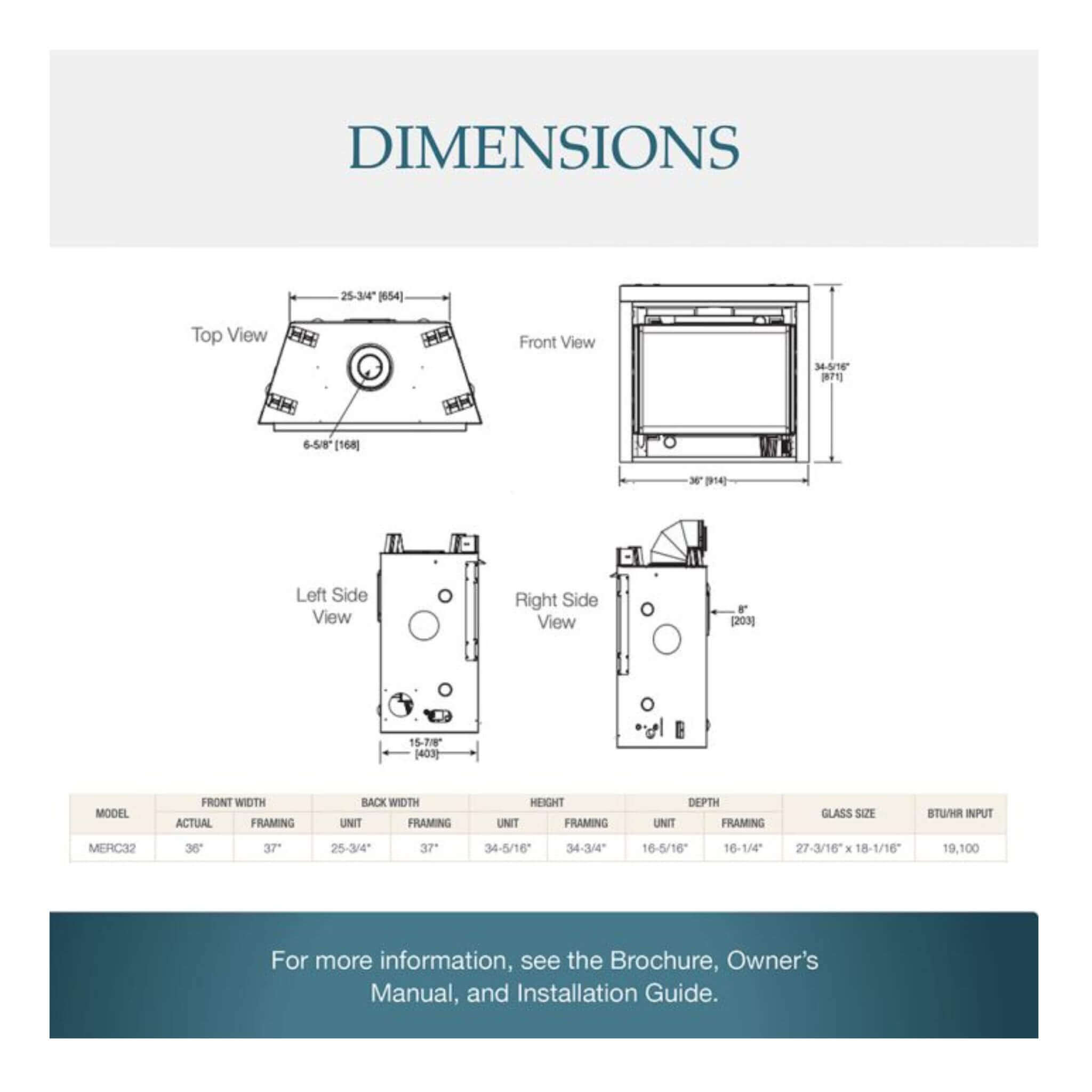 Majestic Mercury 32" Direct Vent Natural Gas Fireplace [MERC32IN] (SAK15031)