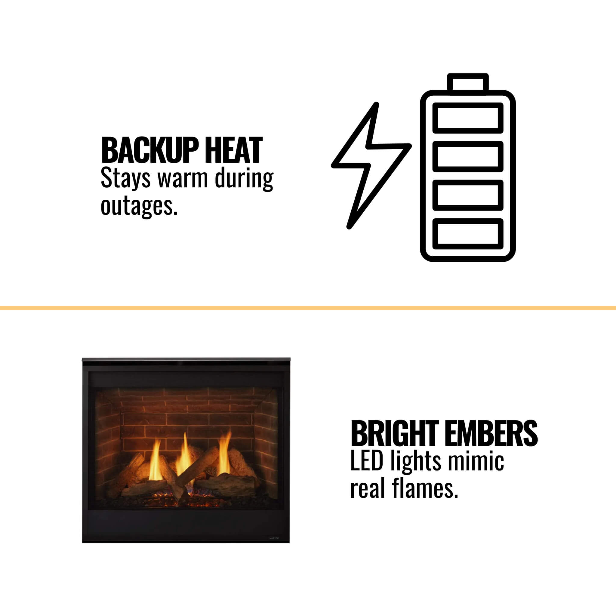 Majestic Quartz 36" Platinum Direct Vent Fireplace [QUARTZPLA36IN/IL] (SAK03613)