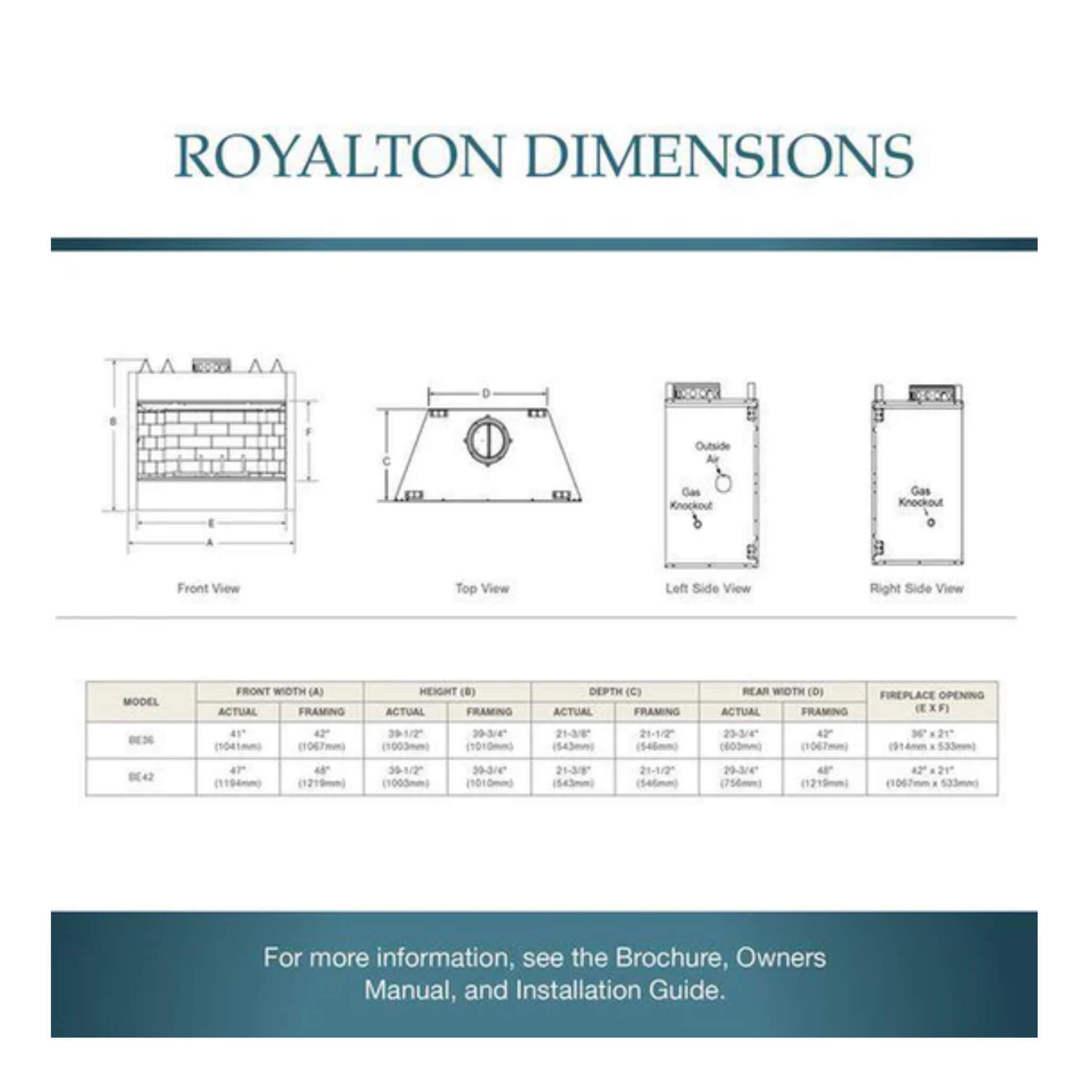 Majestic Royalton 42" Wood Burning Fireplace With Invisible Smoke Shield [BE42] (SAK14346)