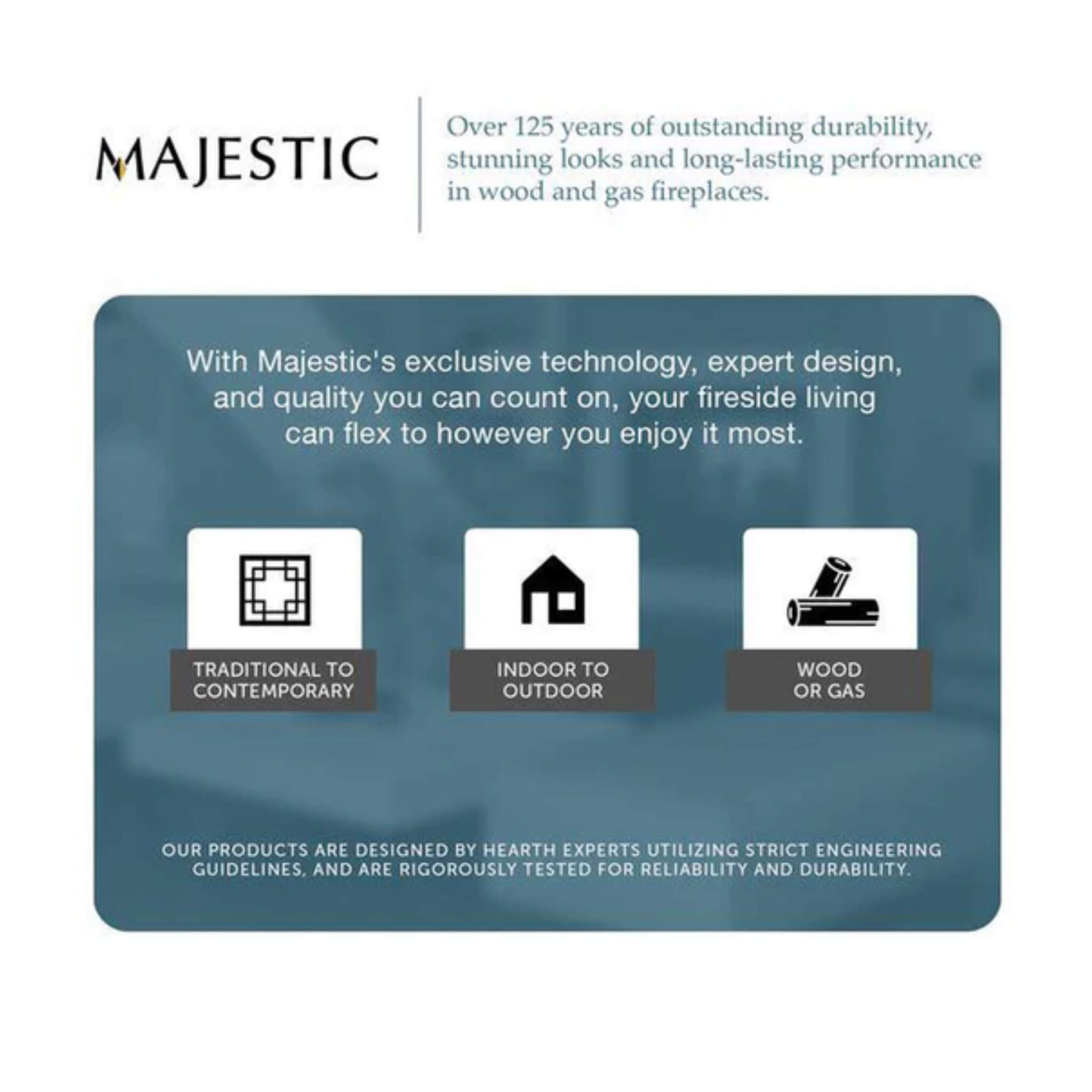 Majestic Royalton 42" Wood Burning Fireplace With Invisible Smoke Shield [BE42] (SAK14346)