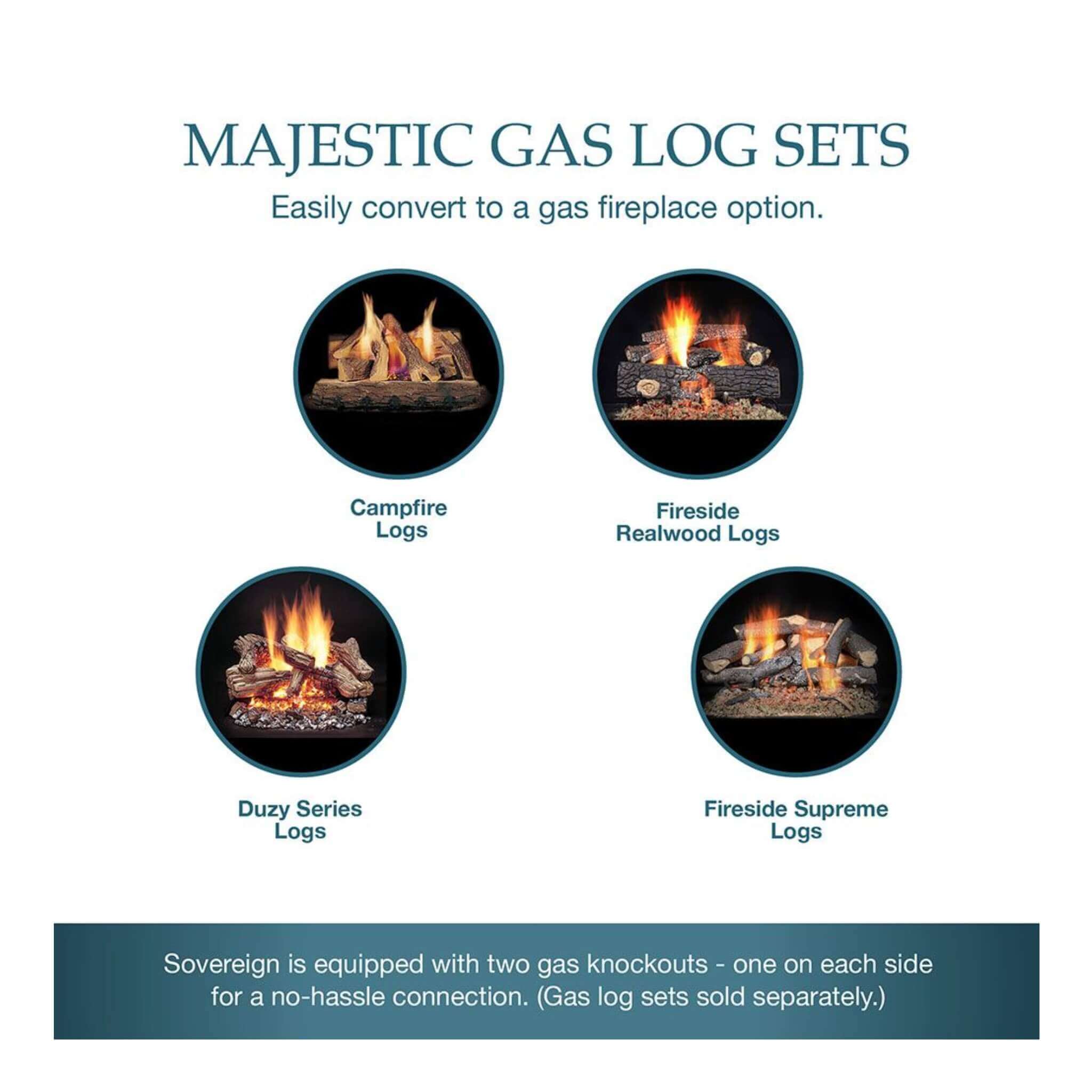 Majestic Sovereign 42" Black Wood Burning Fireplace [SA42R/C] (SAK59347)