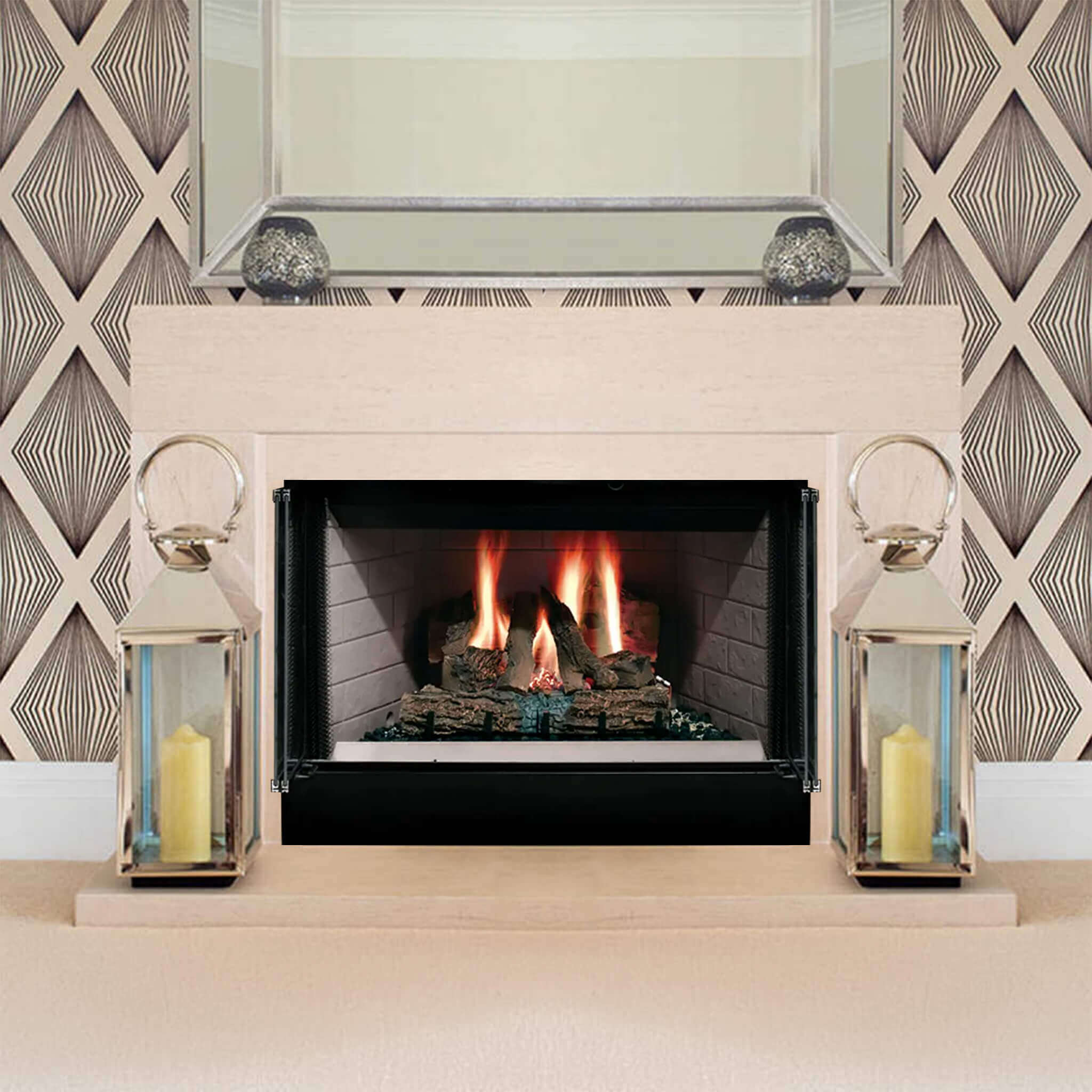 Majestic Sovereign 36" Black Wood Burning Fireplace [SA36R/C] (SAK61347)