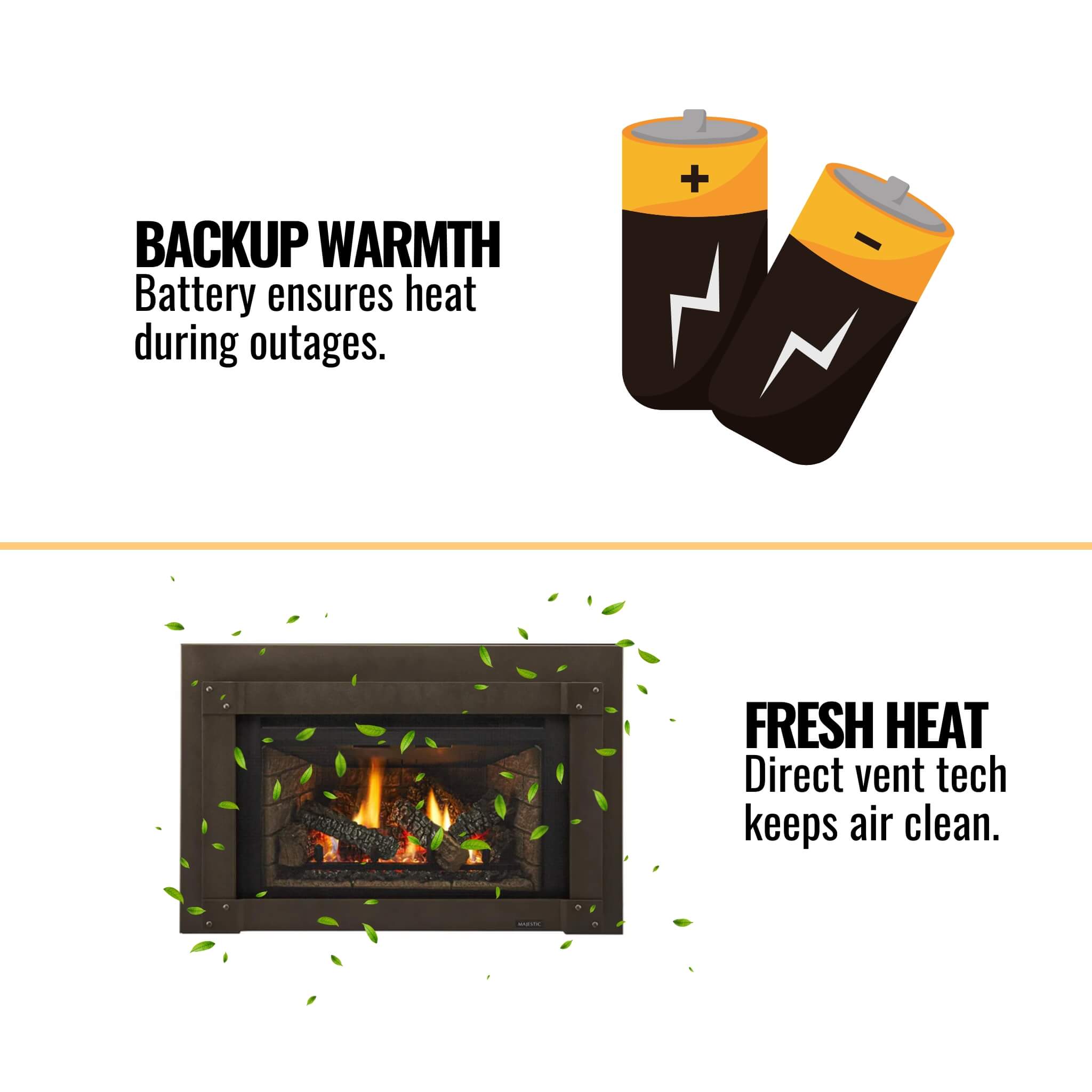 Majestic Trilliant 35" Direct Vent Gas Fireplace Insert [TRILLIANT35IN] (SAK63247)