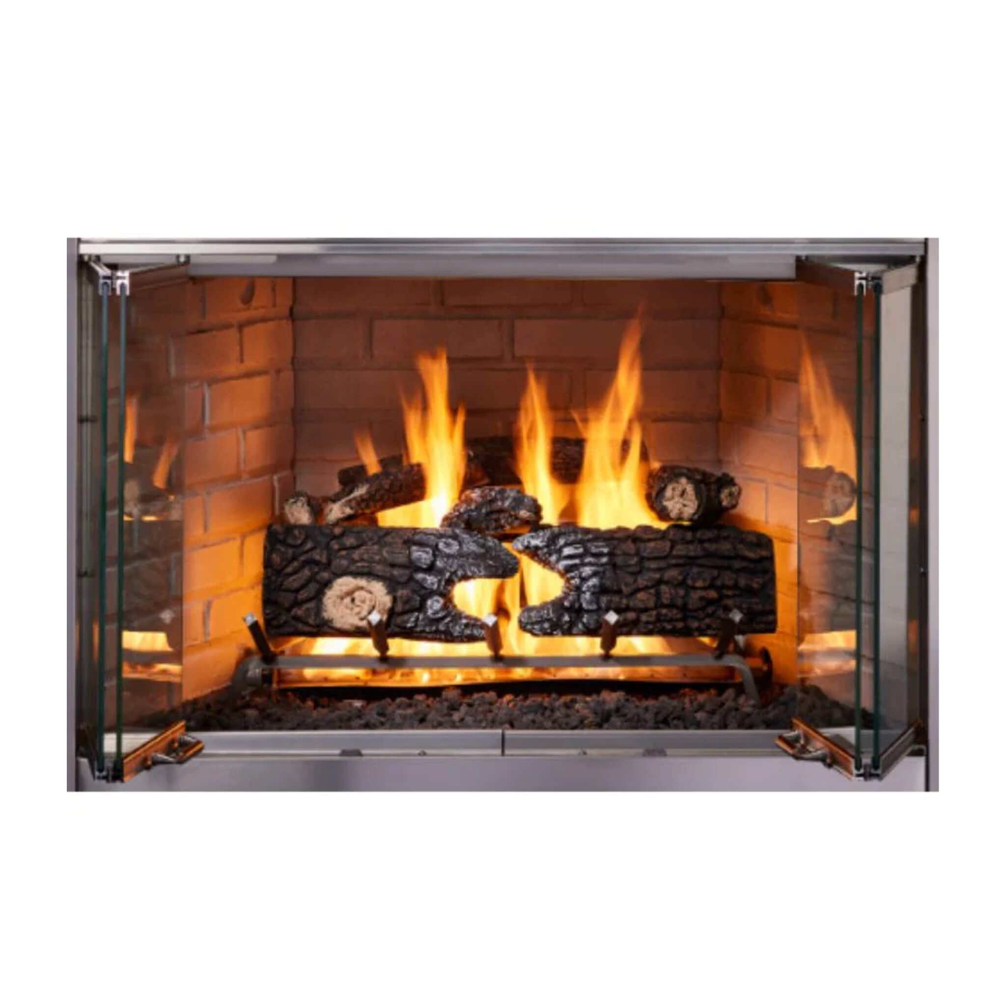 Majestic Villawood 42" Traditional Refractory Outdoor Wood Burning Fireplace [ODVILLA-42T-B] (SAK14358)