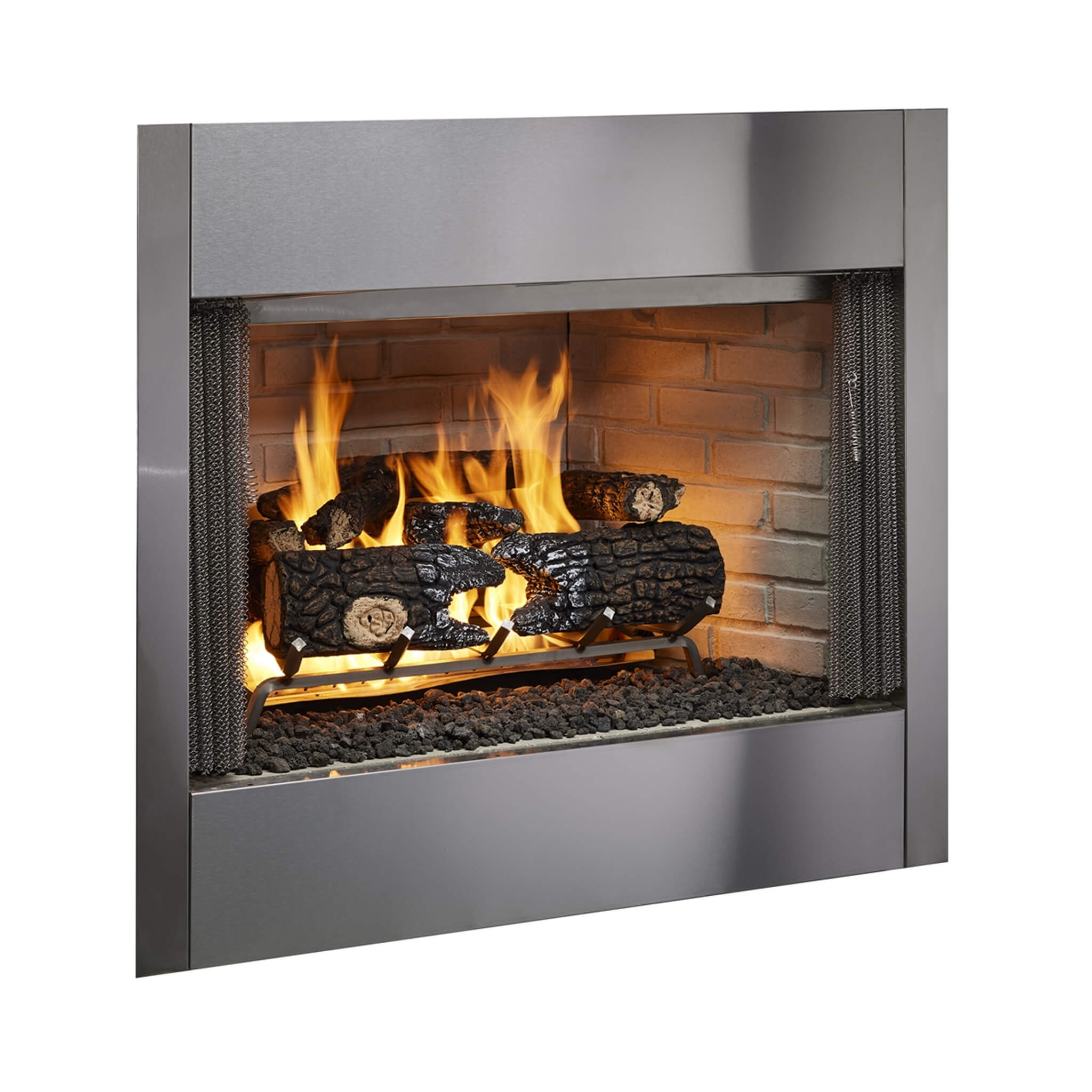 Majestic Villawood 42" Traditional Refractory Outdoor Wood Burning Fireplace [ODVILLA-42T-B] (SAK14358)