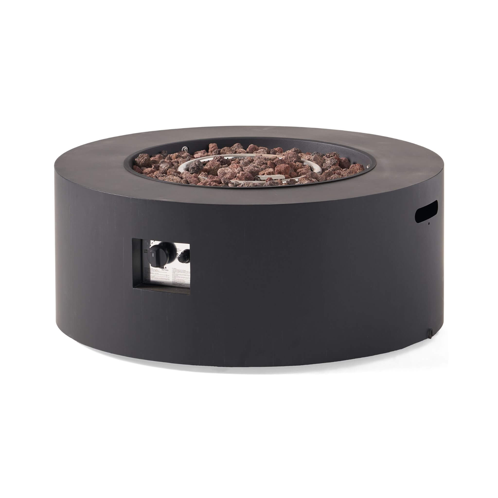 Alora Modern 32-Inch 40K BTU Round Iron Propane Fire Pit (SAK29102)