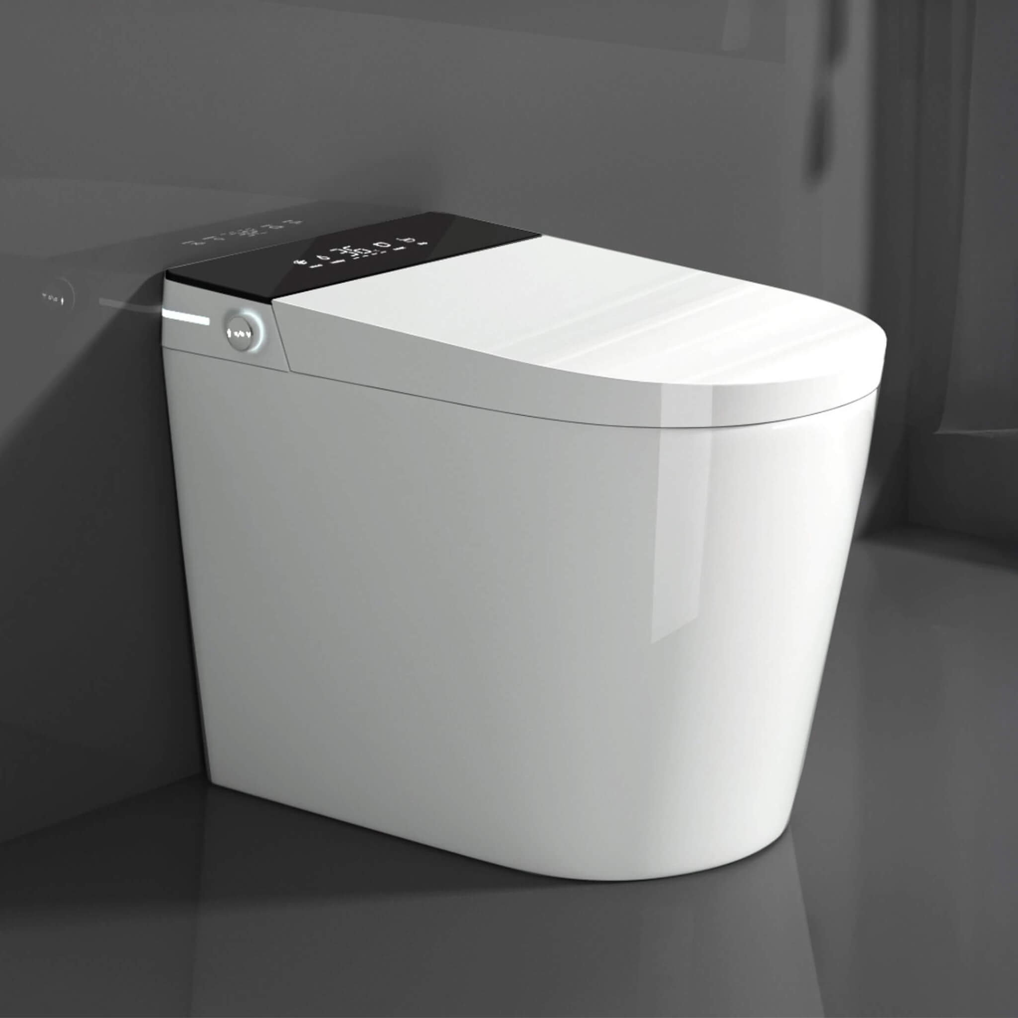 Nuvia Modern Compact Smart Tankless Toilet With Bidet, Auto Open, Auto Flush, Heated Seat And Air Dryer (SAK51990)