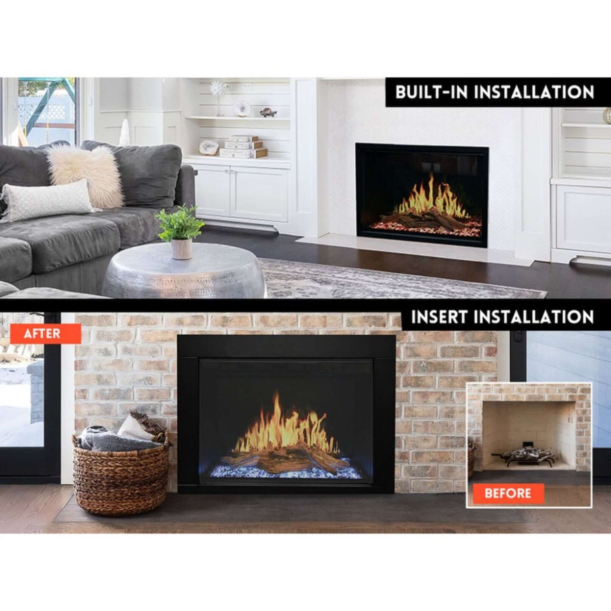Modern Flames Orion Traditional 36" Heliovision Electric Fireplace [OR36-TRAD] (SAK91024)