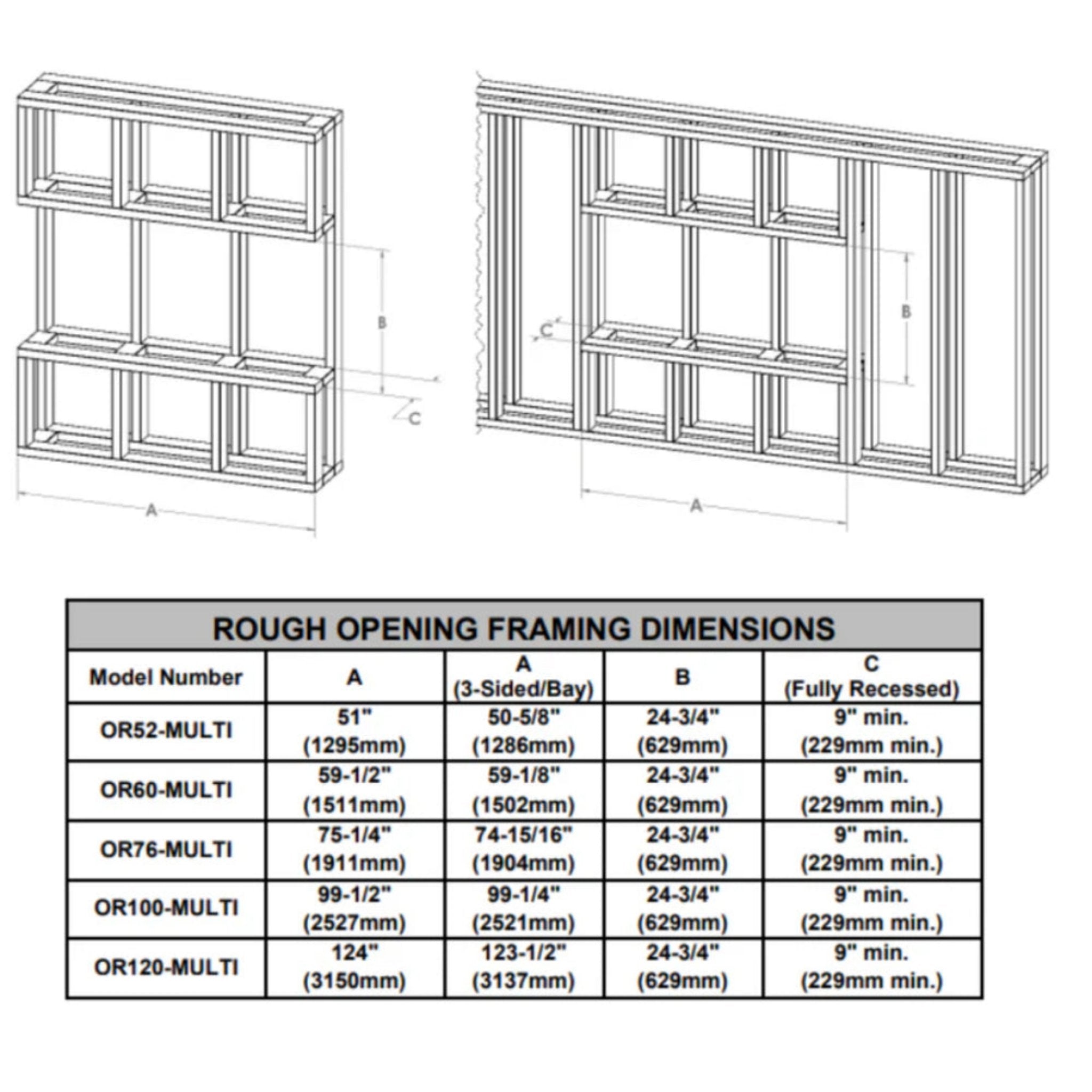 Modern Flames Orion Multi 76" Heliovision Built-In Electric Fireplace [OR76-MULTI] (SAK93726)