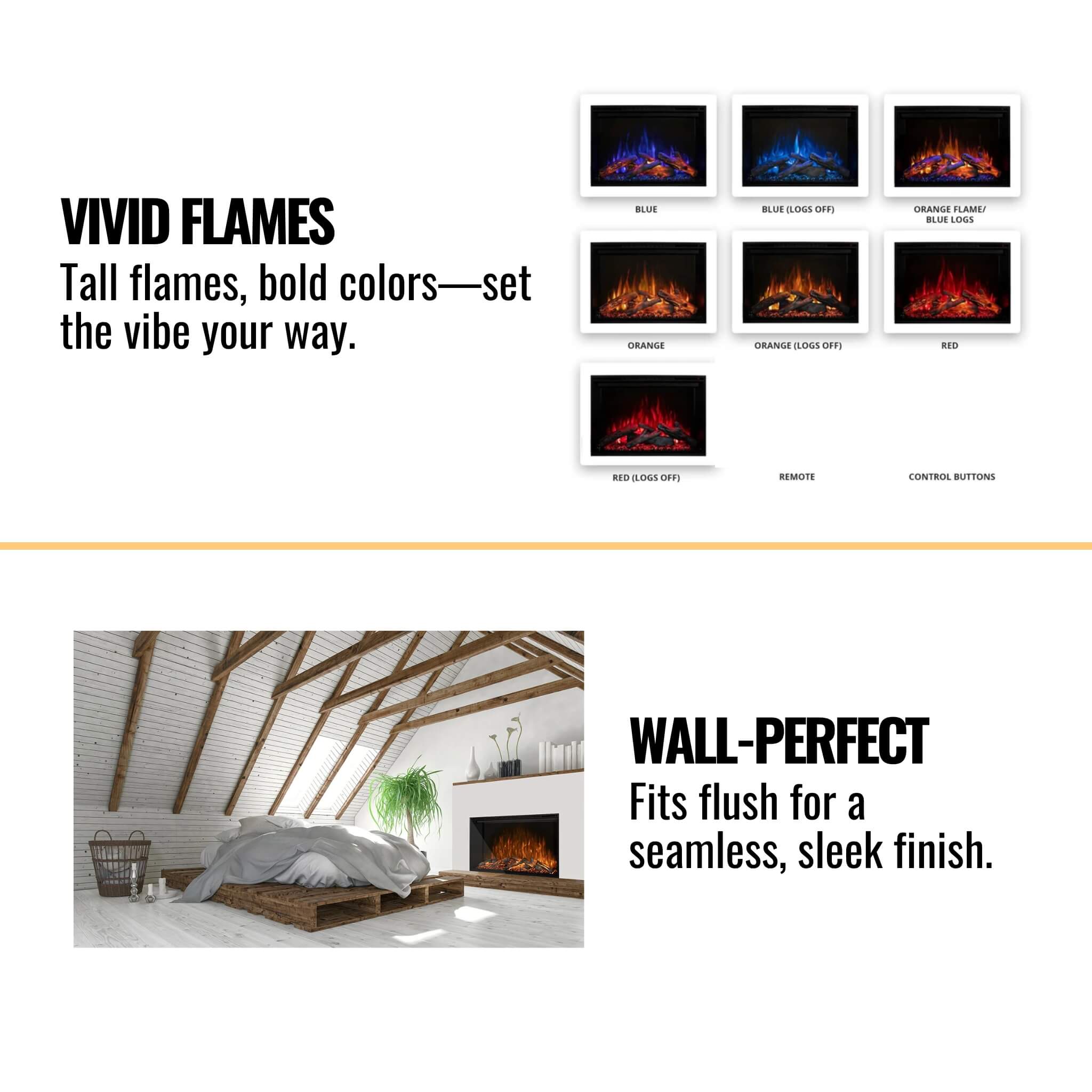 Modern Flames Redstone 54" Built-In Traditional Electric Fireplace [RS-5435] (SAK48153)