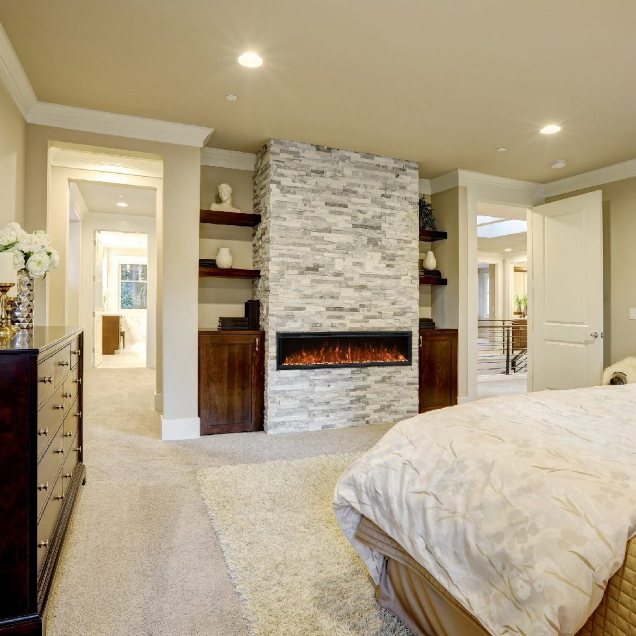 Modern Flames Spectrum Slimline 74" Built-In Linear Electric Fireplace [SPS-74B] (SAK73458)