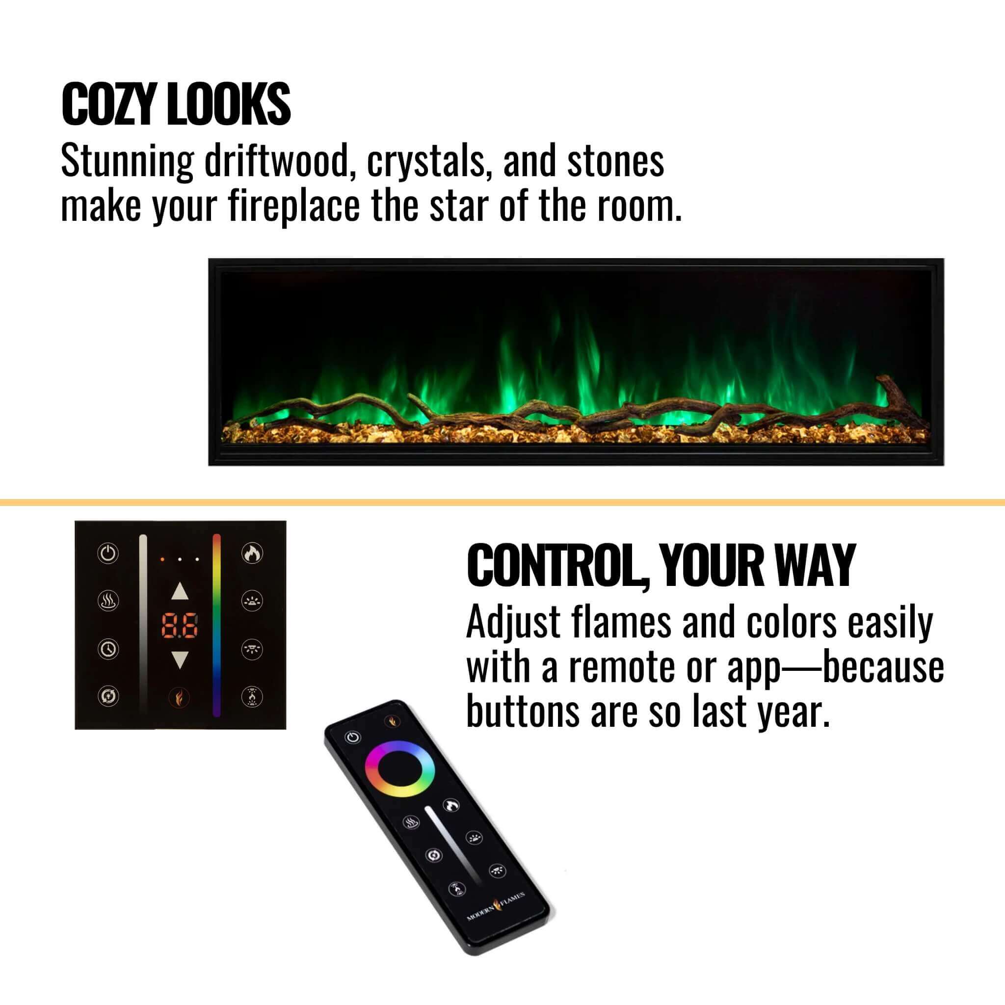 Modern Flames Landscape Pro Slim 68-Inch Built-In Linear Electric Fireplace [LPS-6814] (SAK32109)