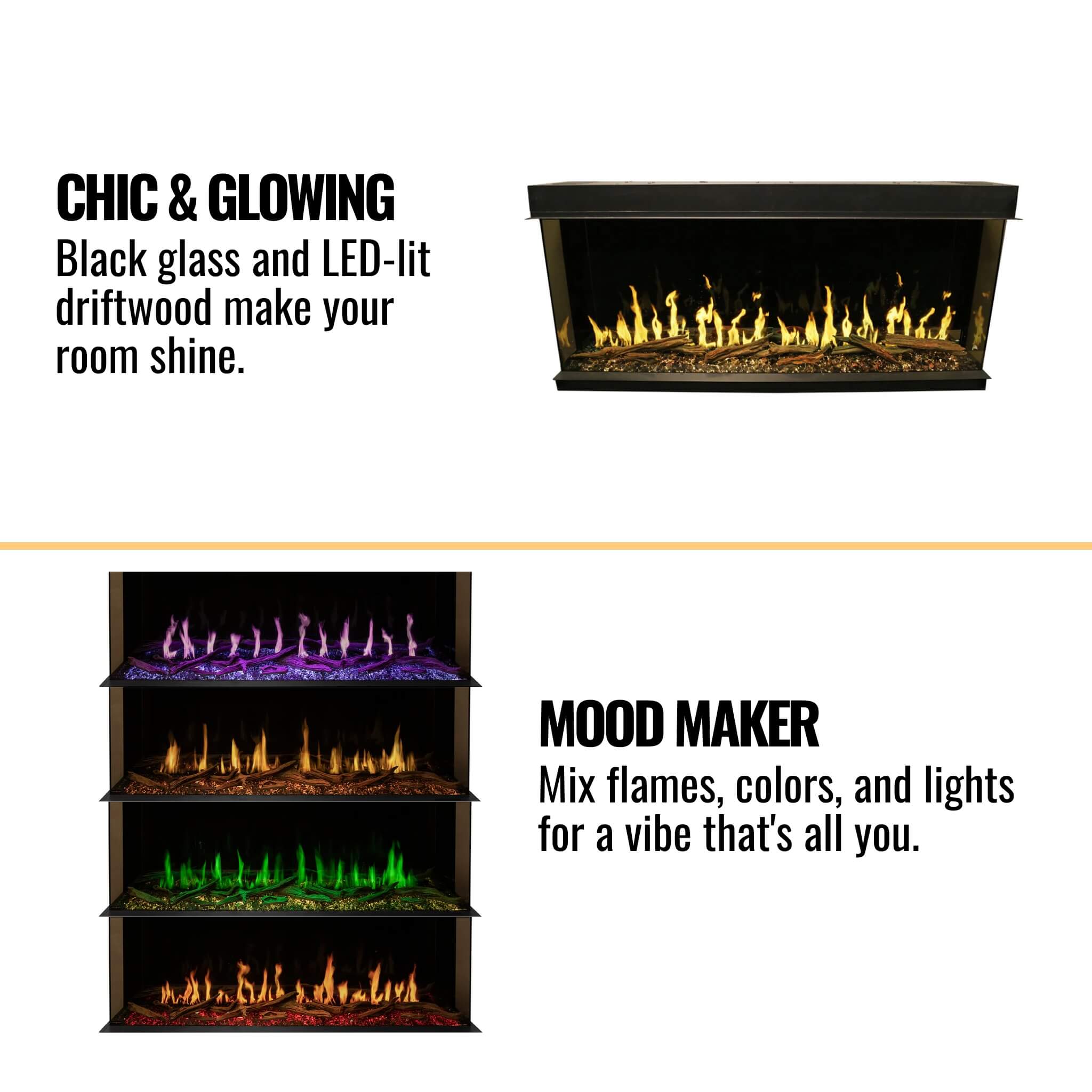 Modern Flames Orion Multi 52" Heliovision Multi-View Electric Fireplace [OR52-MULTI] (SAK92056)