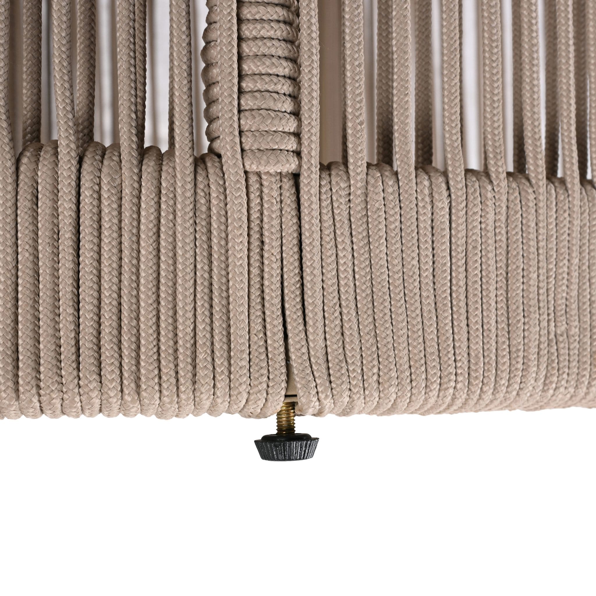 Modern Rustic Coffee Table & Side Table With Woven Rope Design (SAK56739)