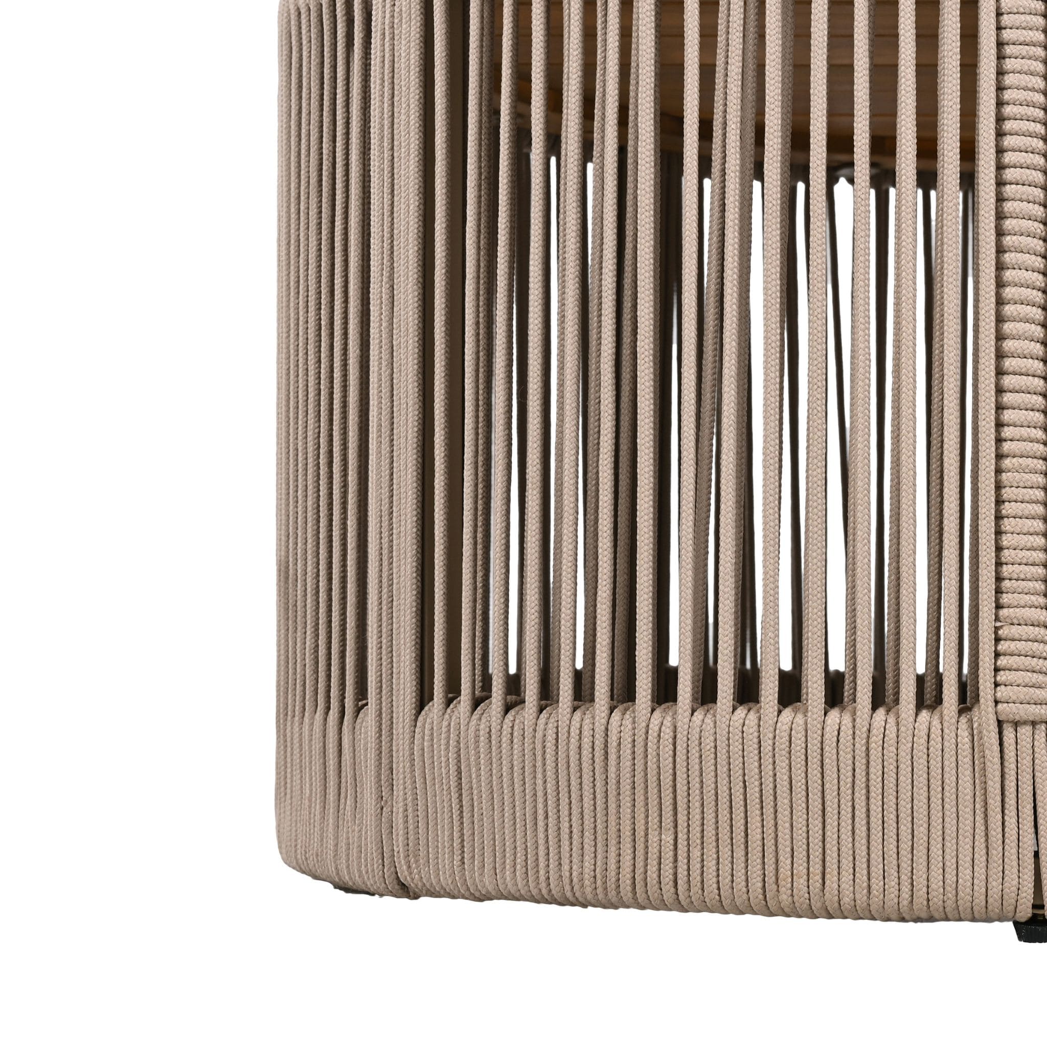 Modern Rustic Coffee Table & Side Table With Woven Rope Design (SAK56739)