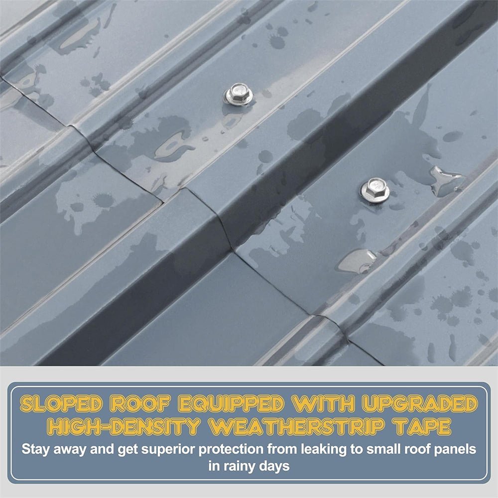 [10x15FT] Alora Large Heavy-Duty Outdoor Metal Carport For Cars, Trucks And Boats (SAK95738)