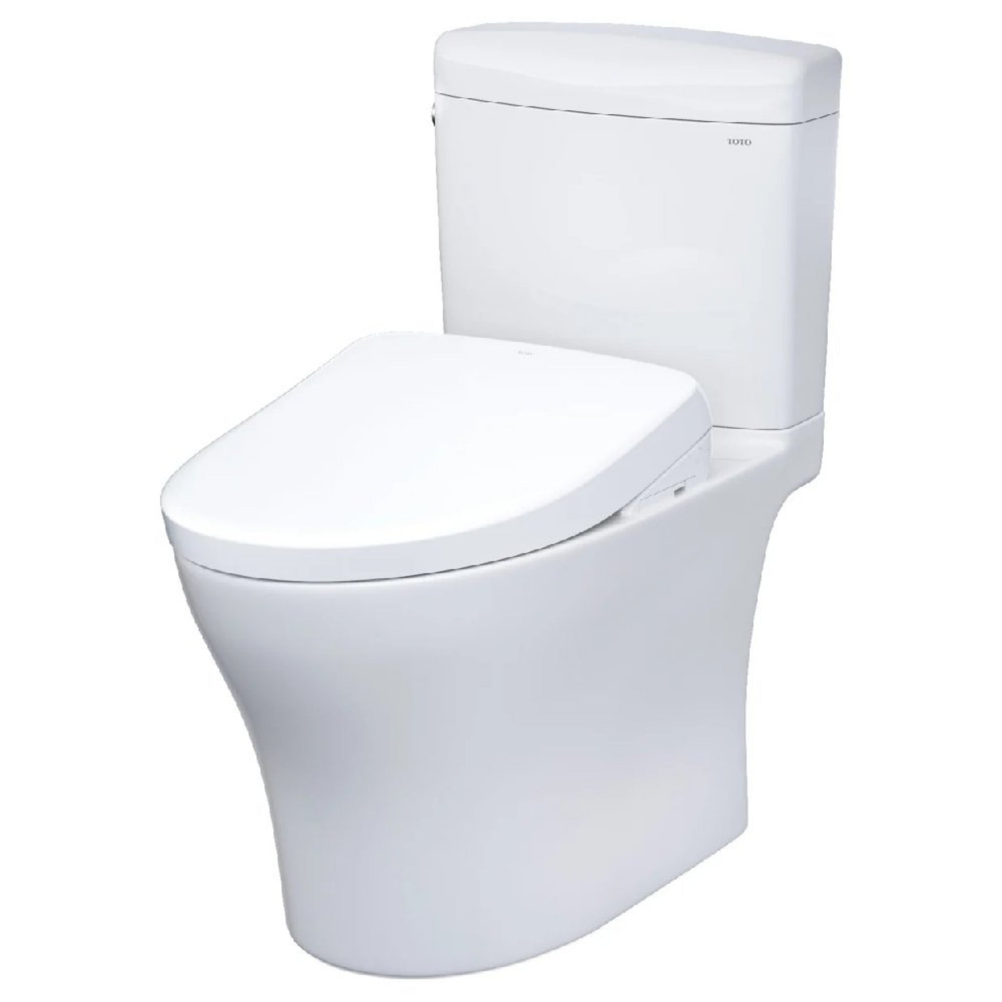 [MW4364736CEMFGN#01] TOTO Aquia IV Cube 1.28 GPF And 0.9 GPF Dynamax Tornado Flush Toilet With Washlet S7A Bidet Seat (SAK74285)