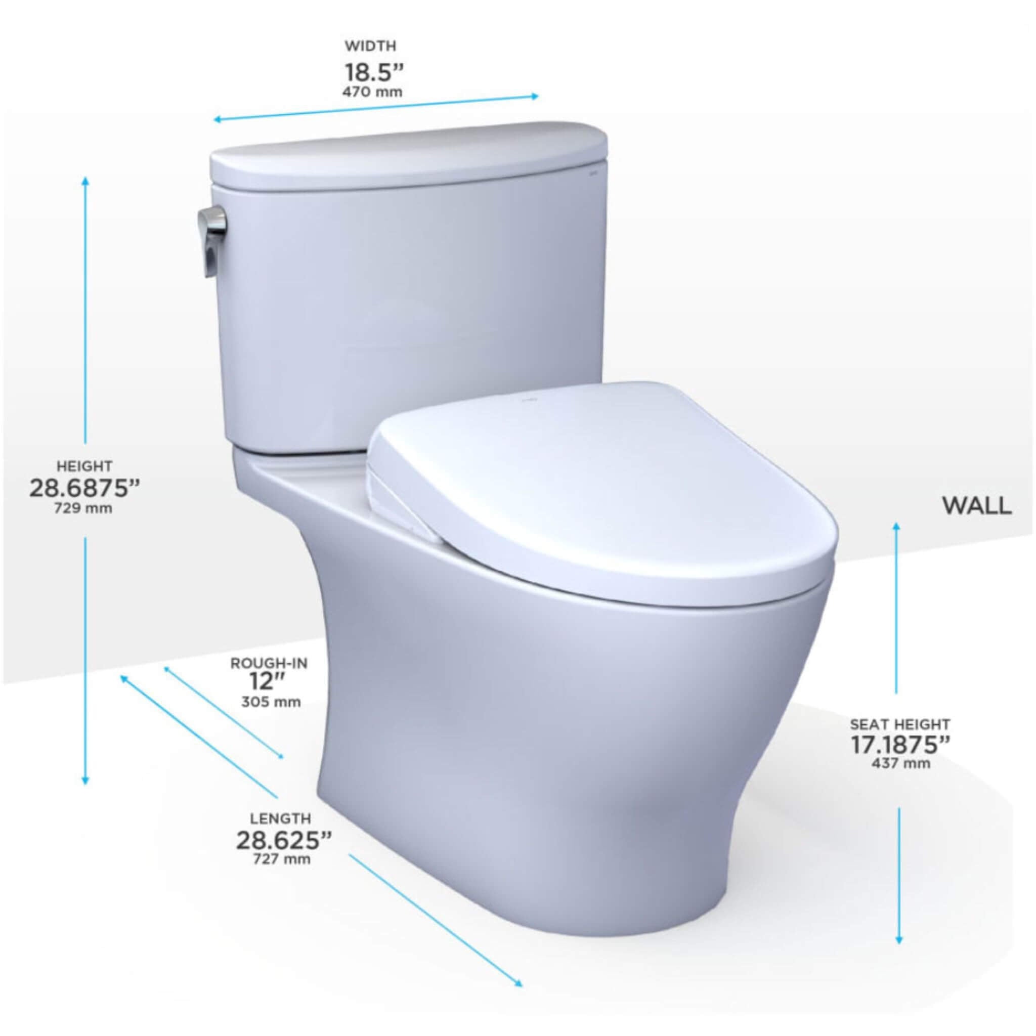 [MW4424726CEFG#01] TOTO Nexus 1.28 GPF Elongated Chair Height Toilet With Washlet S7 (SAK15604)
