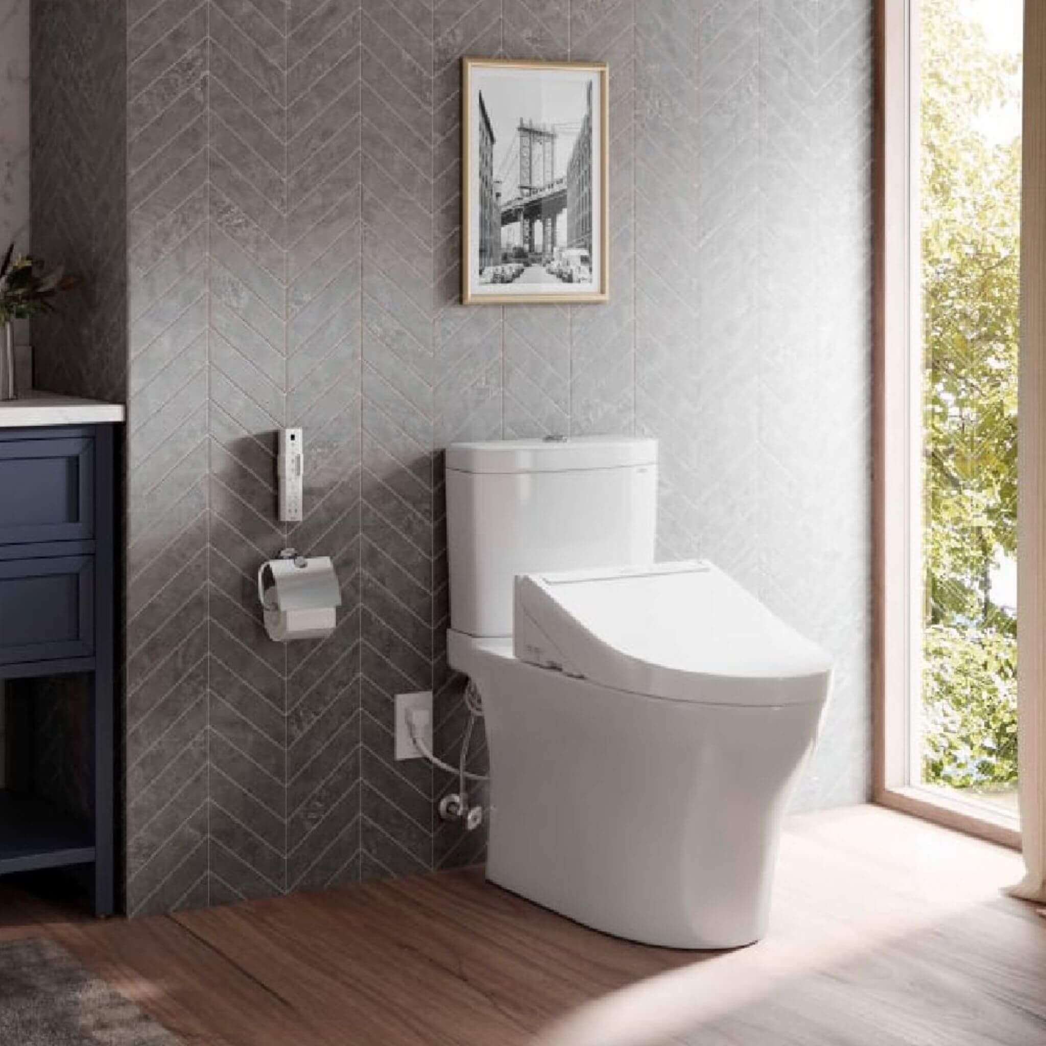 [MW4463084CEMFGN#01] TOTO Aquia IV 1.28 GPF And 0.9 GPF Universal Height Elongated Bidet Seat Toilet (SAK36542)