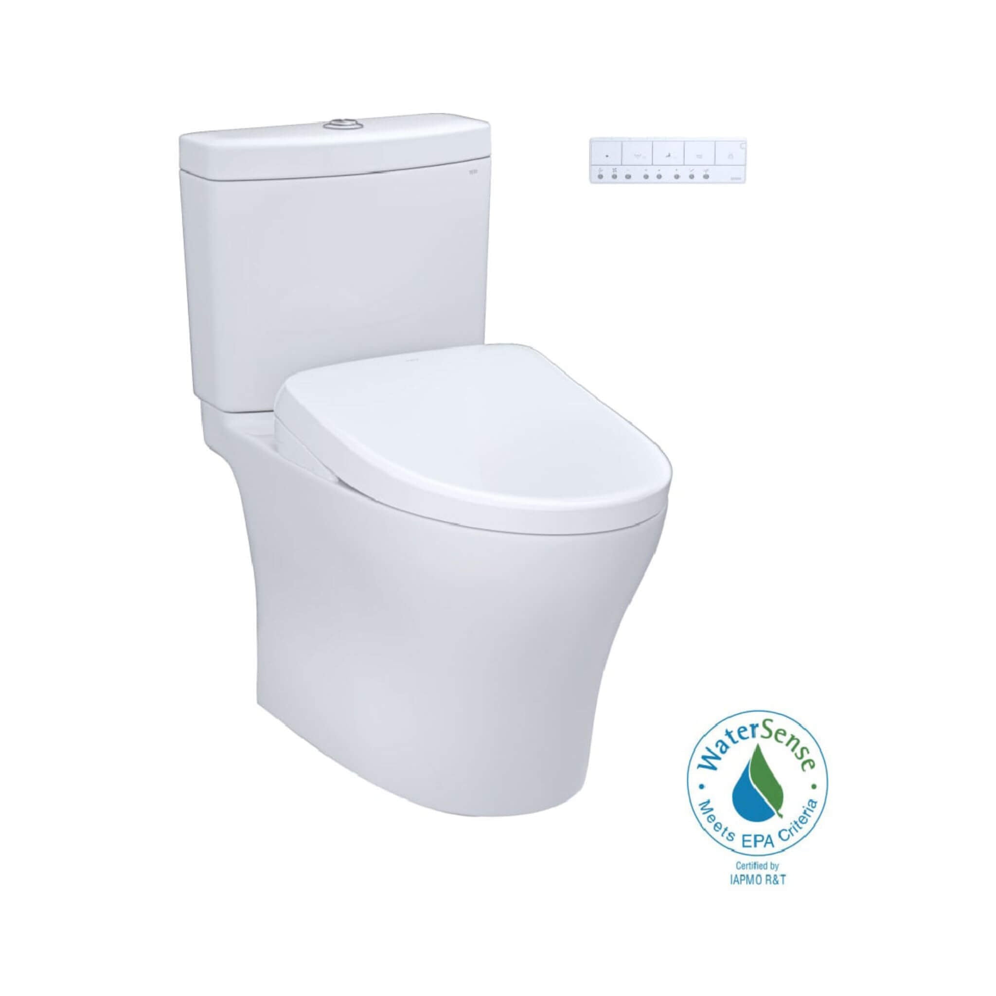[MW4464726CEMFGN#01] TOTO Aquia IV Dual Flush Elongated Universal Height Toilet With Washlet S7 Bidet Seat (SAK53982)