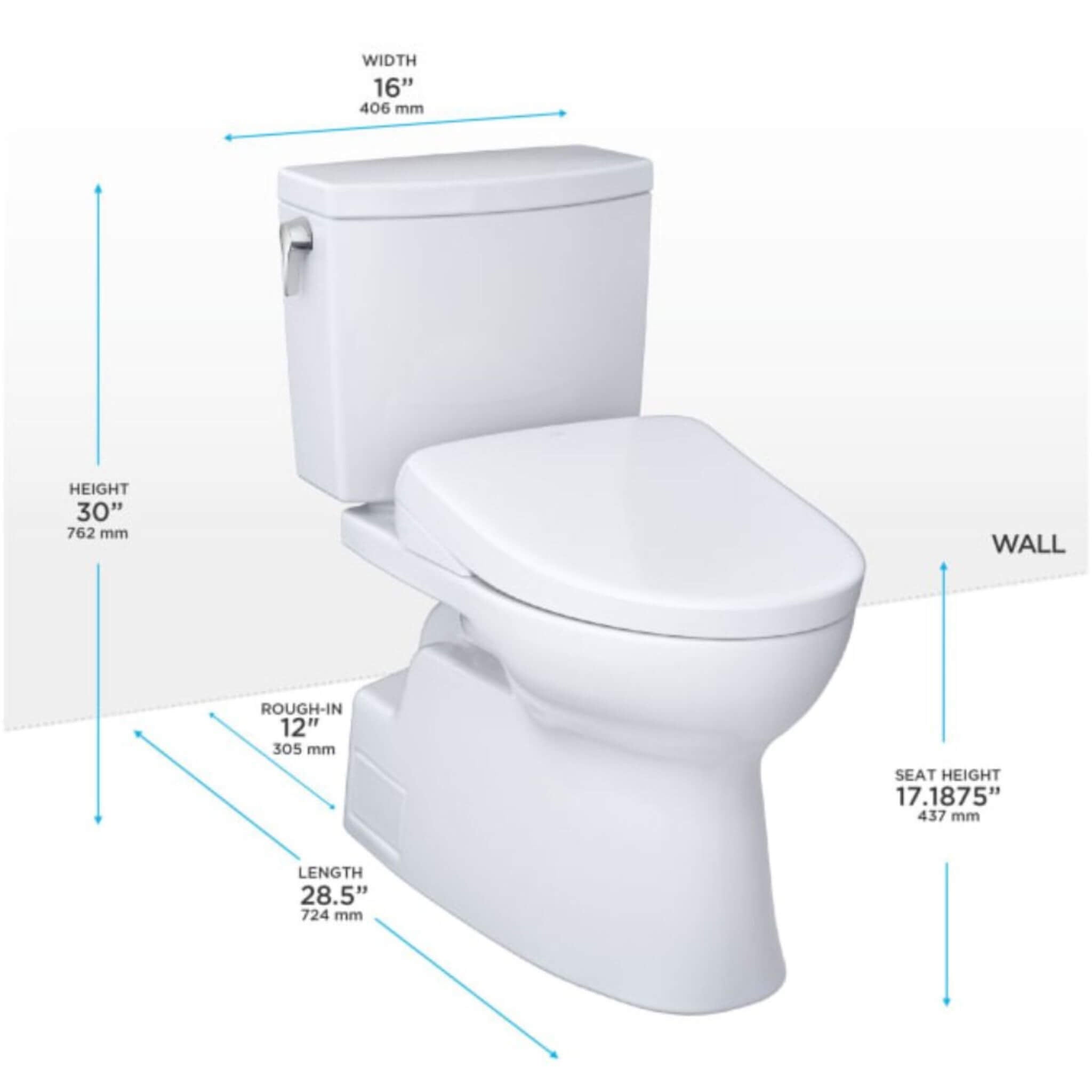 [MW4744726CUFG#01] TOTO Vespin II 1 GPF EWater Elongated Toilet With Washlet S7 Bidet Seat And Night Light (SAK10956)