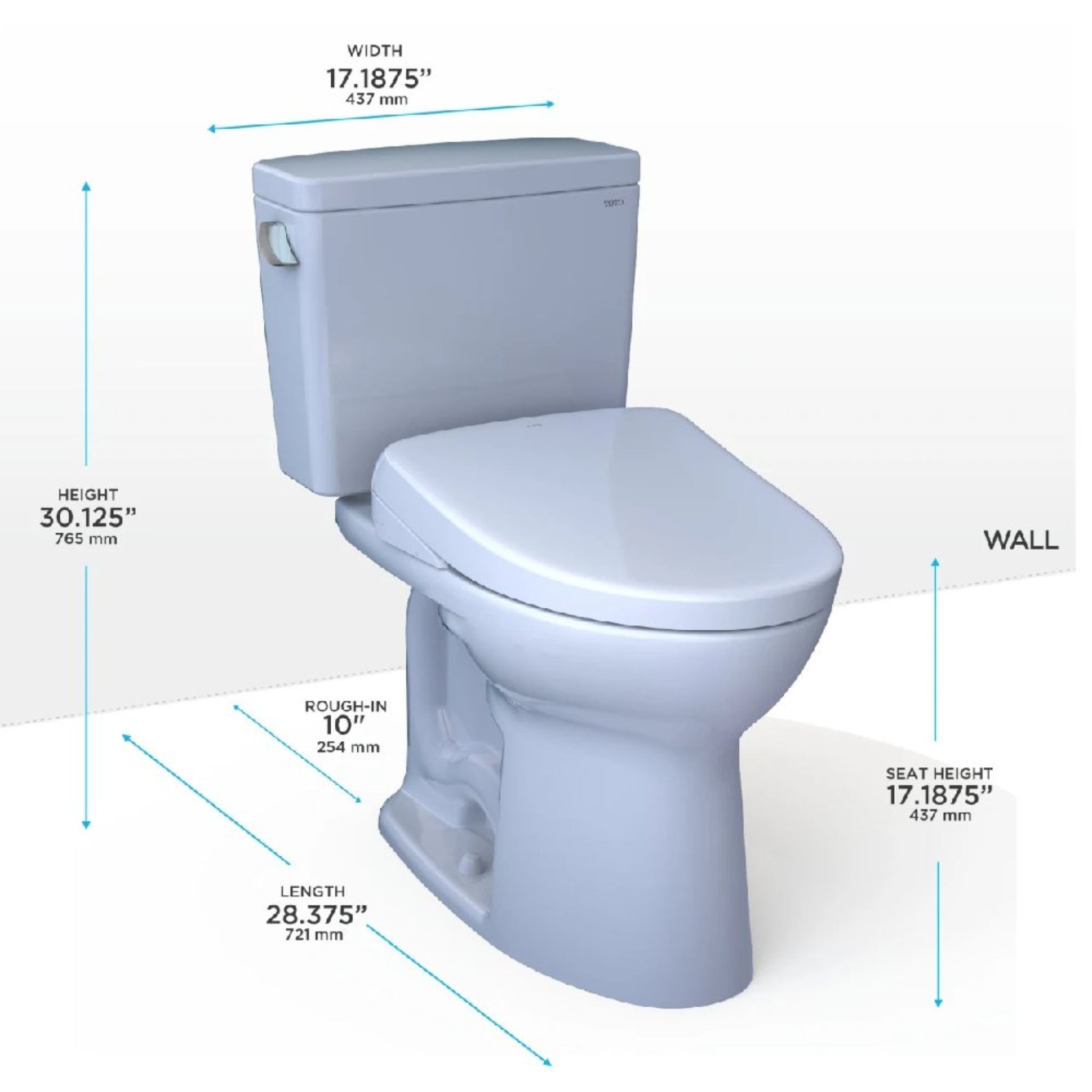 [MW7764726CEFGA.10#01] TOTO Drake 1.28 GPF Universal Height Toilet 10-Inch Rough In With Washlet S7 Bidet Seat (SAK32478)