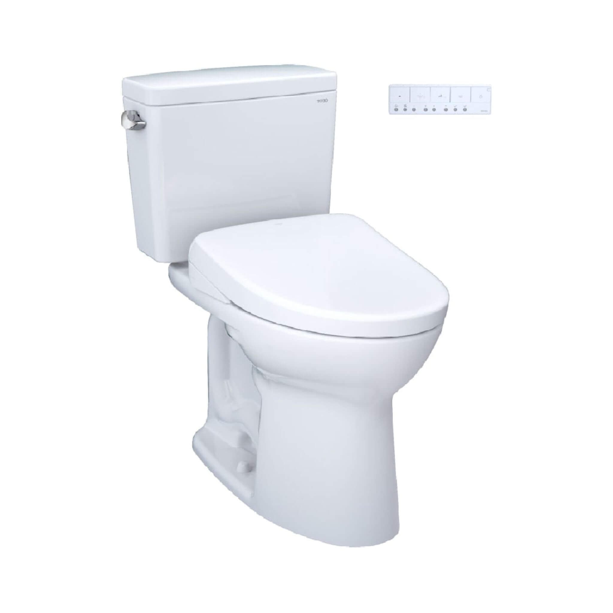 [MW7764726CEG#01] TOTO Drake 1.28 GPF Two Piece Washlet Elongated Toilet Seat With S7 Heated Bidet Seat  And EWater+ (SAK52645)