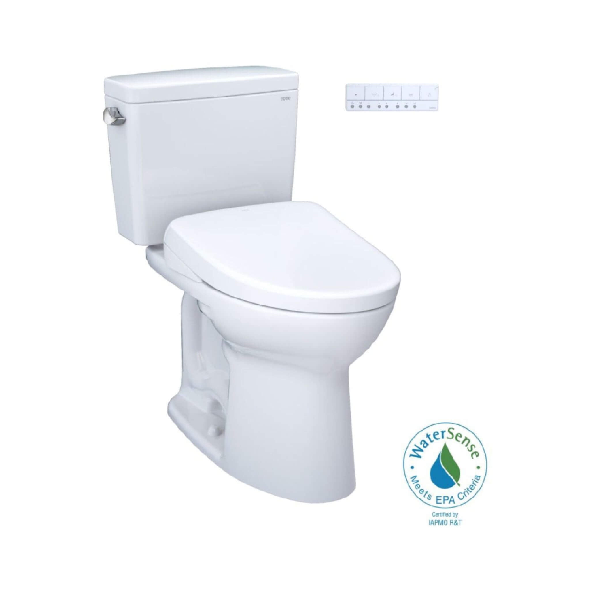 [MW7764726CEG#01] TOTO Drake 1.28 GPF Two Piece Washlet Elongated Toilet Seat With S7 Heated Bidet Seat  And EWater+ (SAK52645)