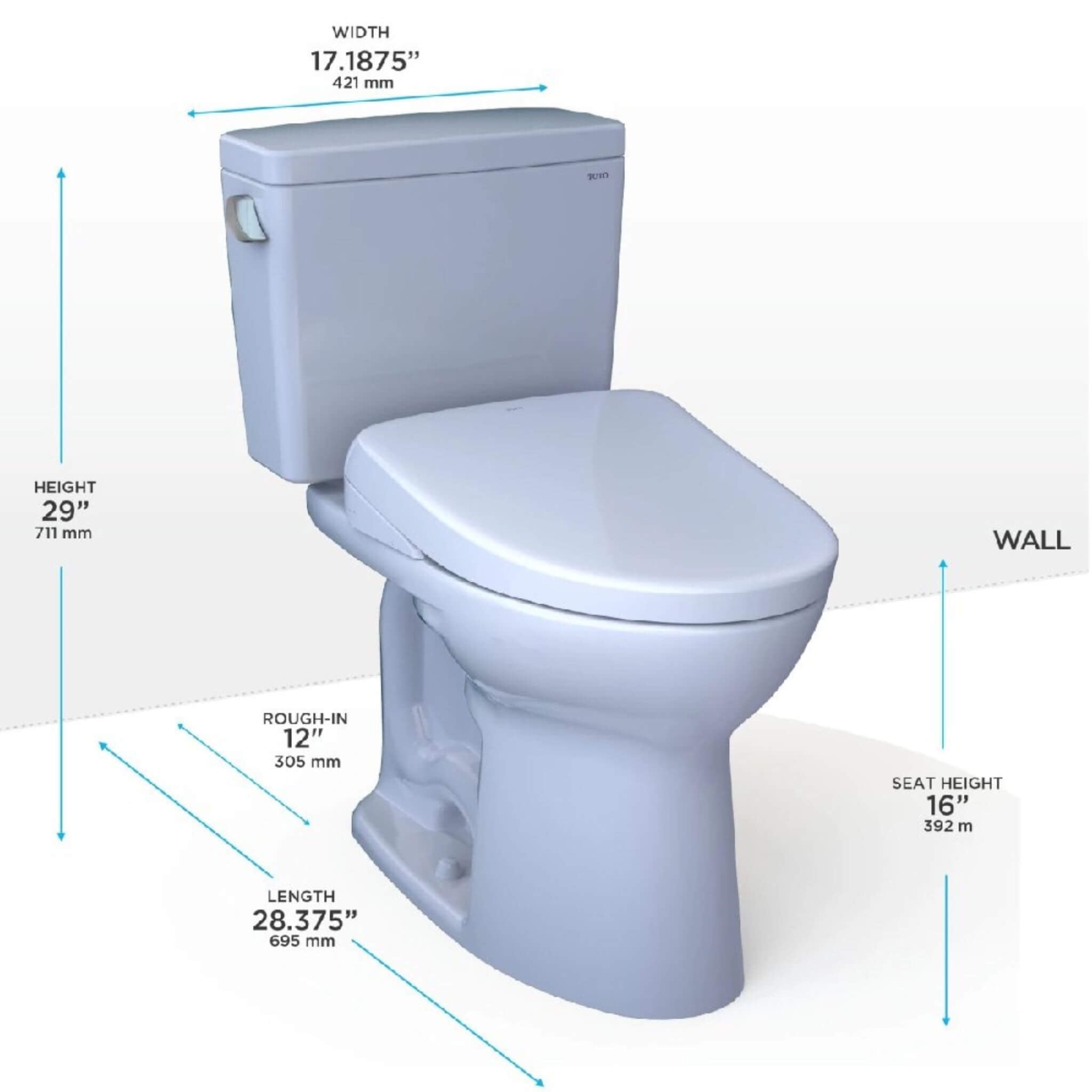 [MW7764736CEGA#01] TOTO Drake 1.28 GPF Elongated Toilet With Washlet S7A Heated Auto Open Bidet Seat (SAK85137)